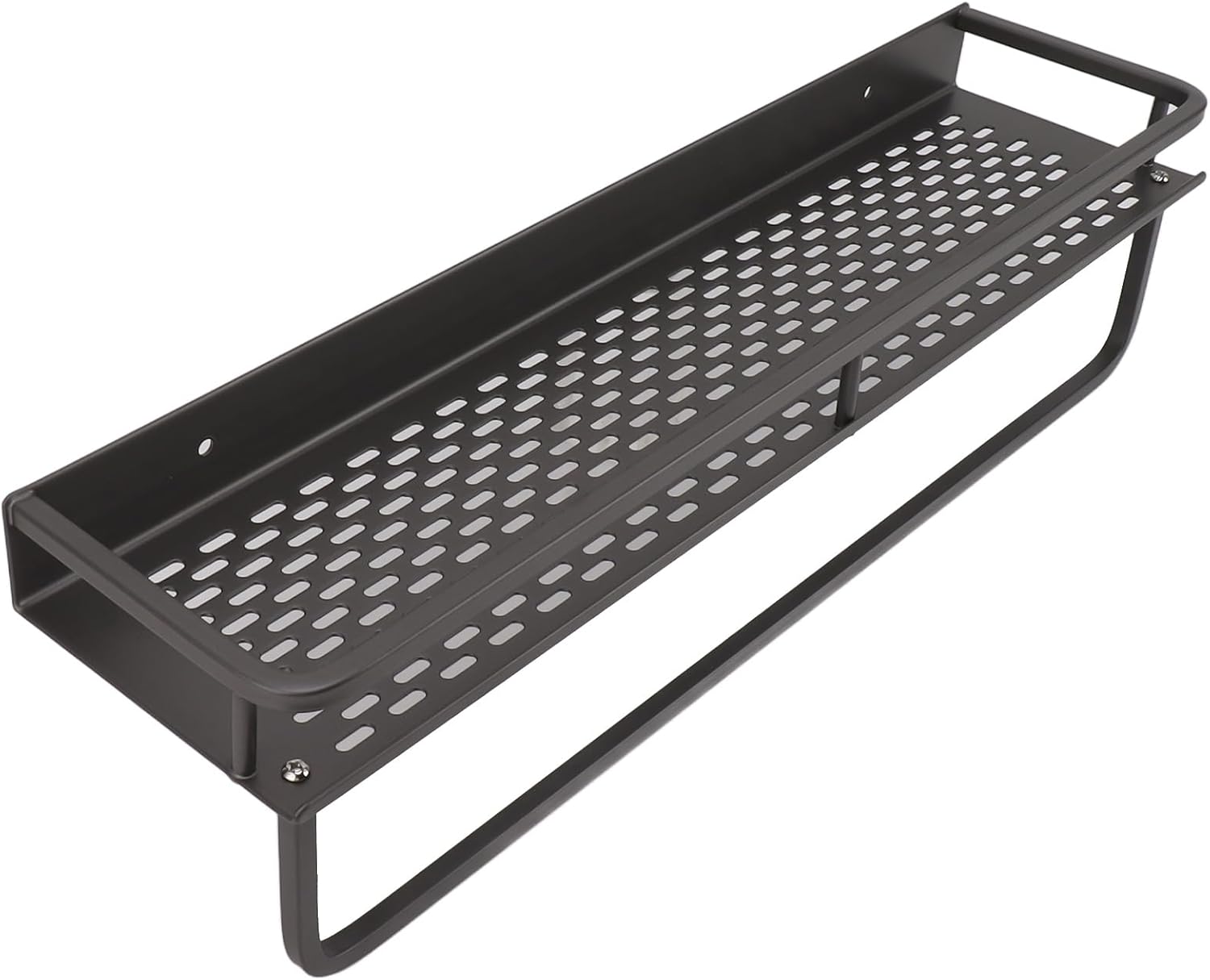 Grey Shower Caddy with Large Capacity and Durable Aluminum Alloy