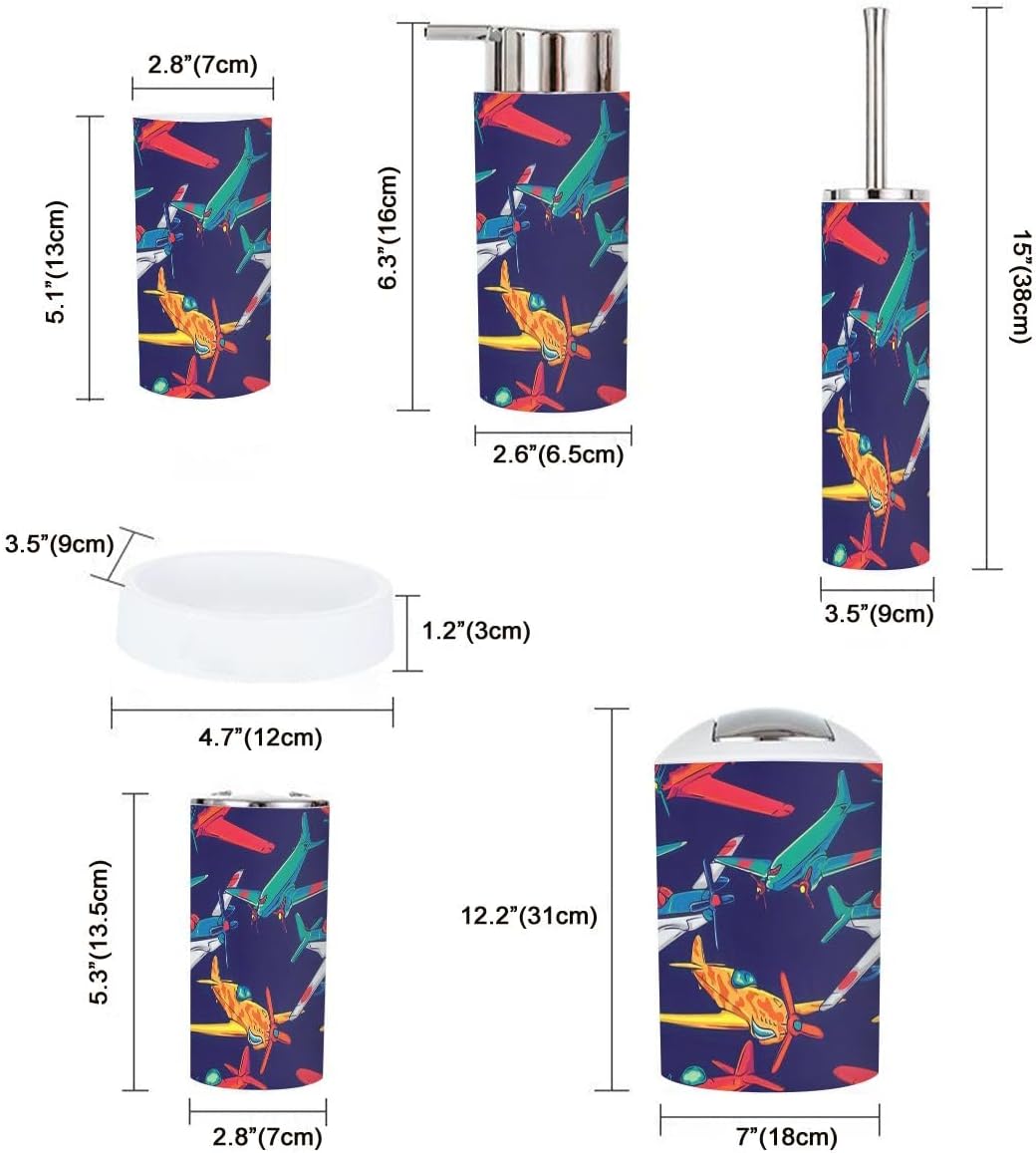 Stylish 6-Piece Bathroom Accessory Set for Clean Eco-Friendly Living