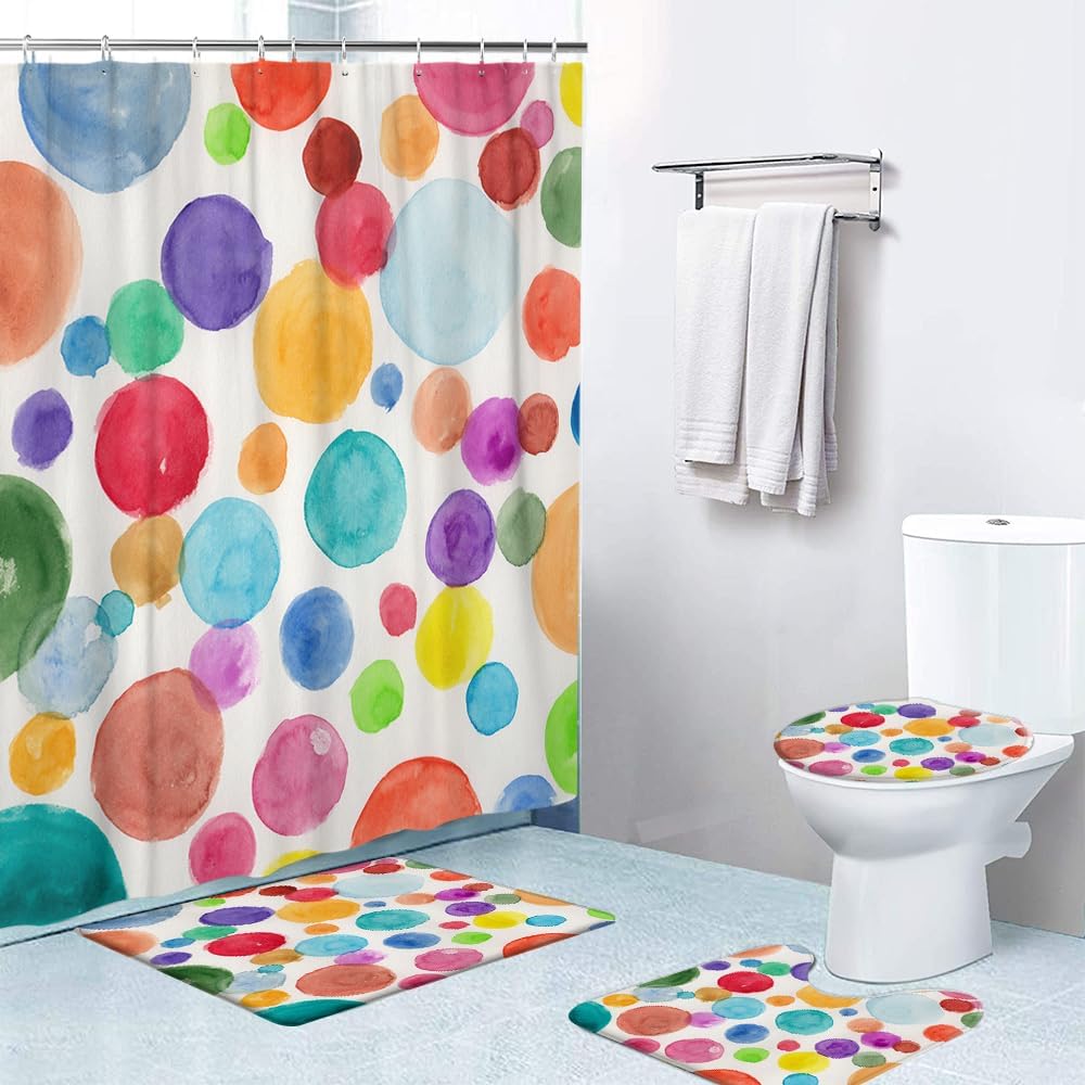 Ansouyi 4-Piece Bathroom Set Waterproof Durable
