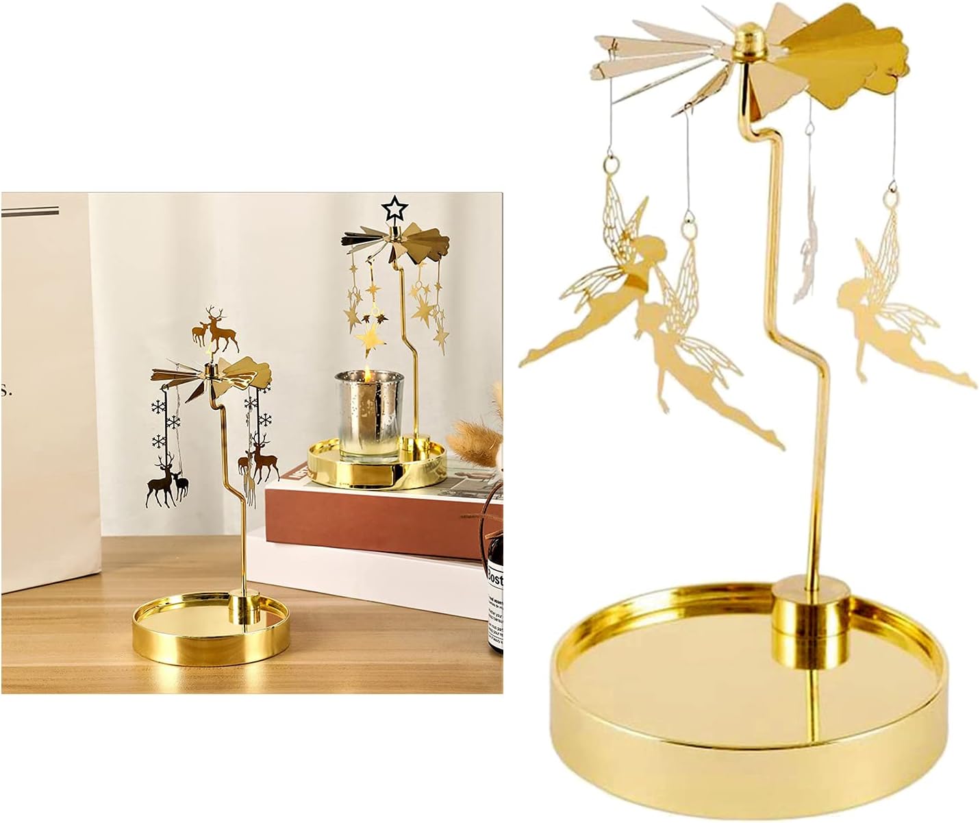 Magnificent Stainless Steel Spinning Candle Holder
