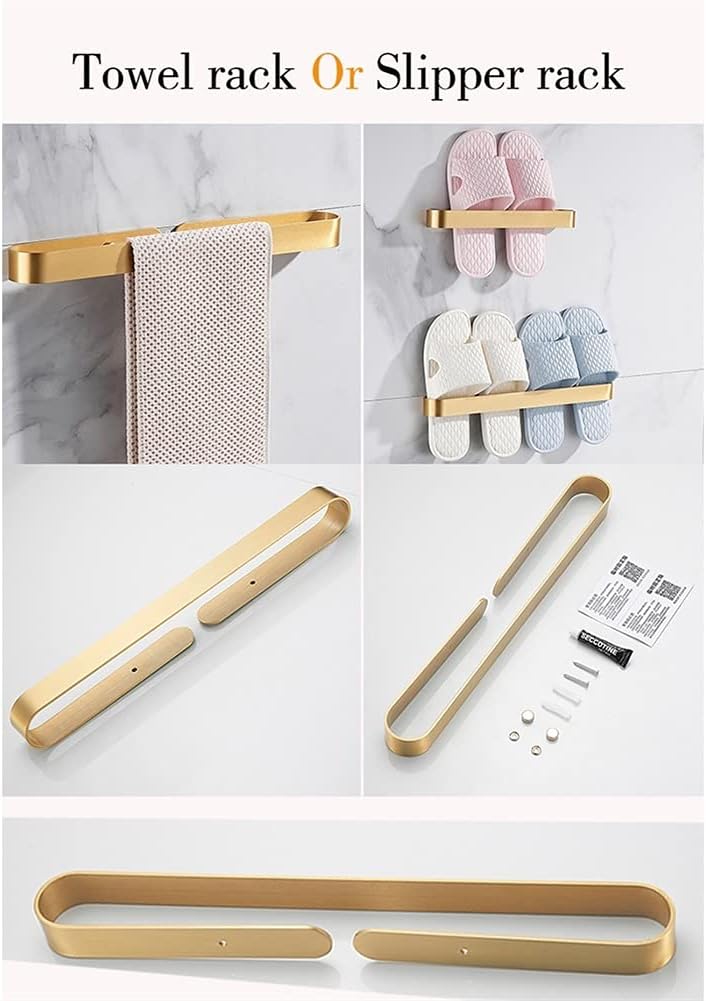 Bathroom Accessory Set Aluminum Towel Rack Paper Holder Toilet Brush Holder