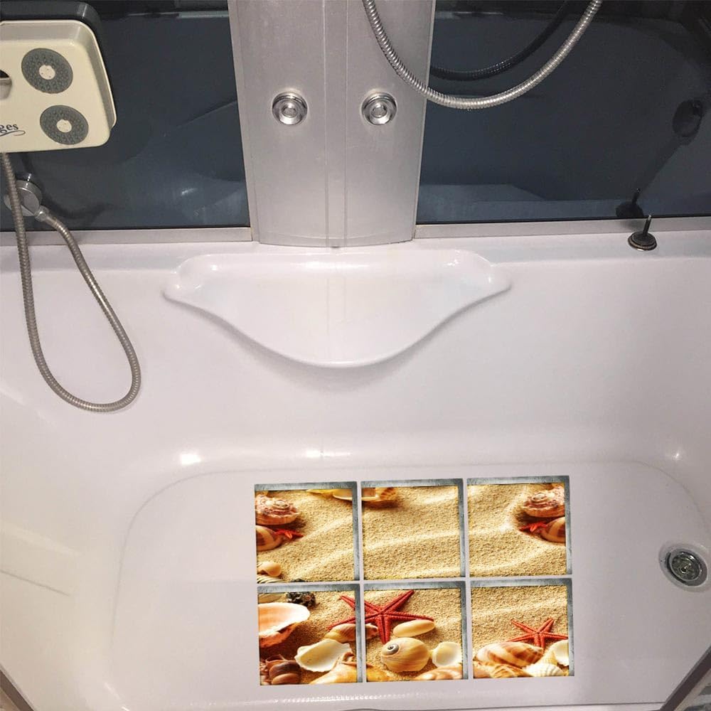 Non Slip Bathtub Stickers Square 59x59 Inch 6pcs