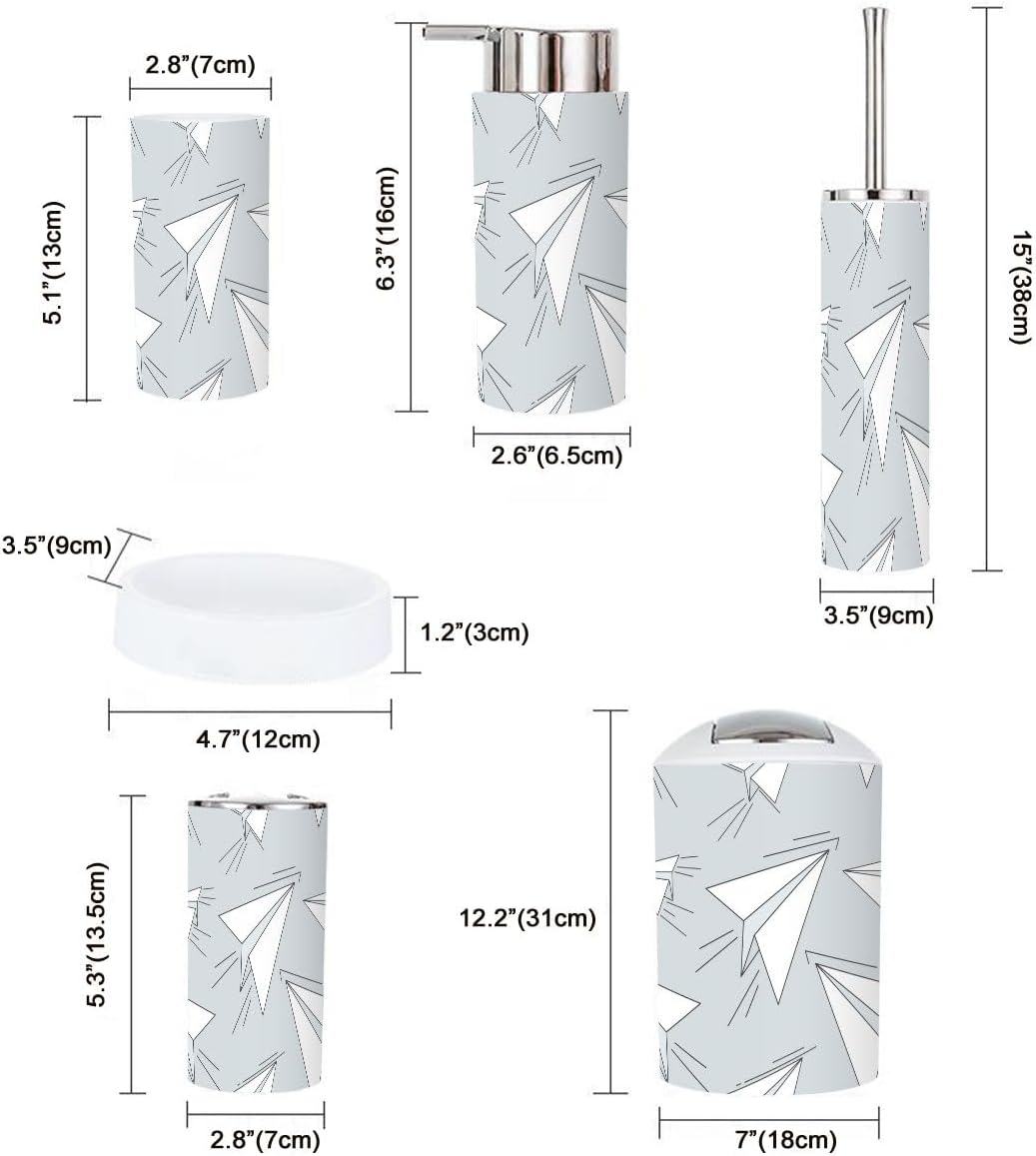 Bathroom Accessories Set Stylish 6-Piece Set for Enhancing Your Space