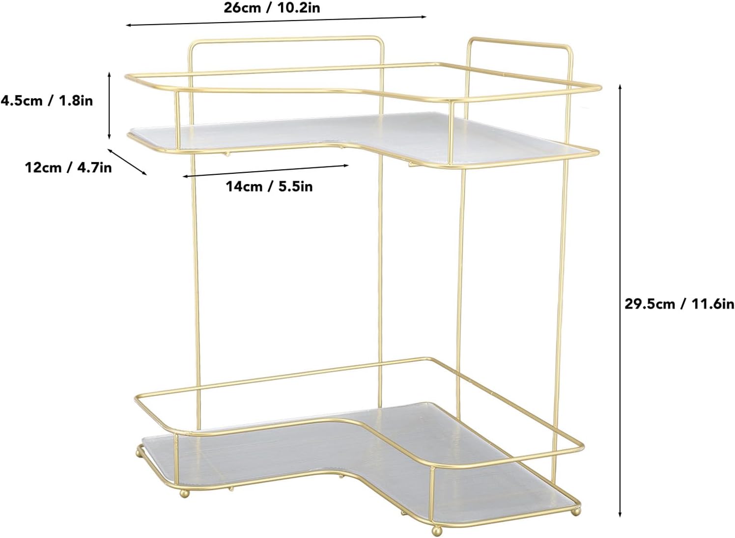 Corner Bathroom Organiser with Adjustable Shelves