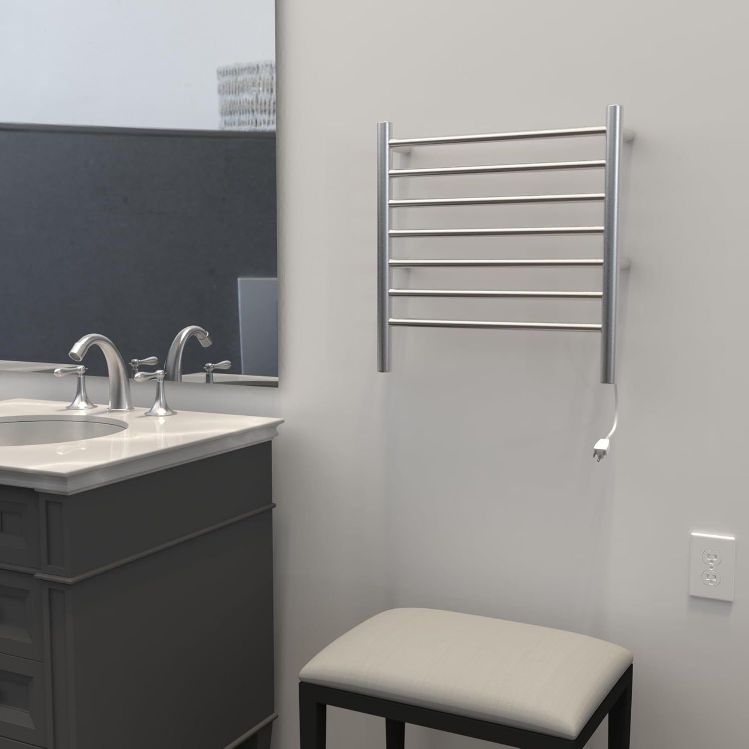 Luxury partnered 7 Bar Towel Warmer with 4 Finishes