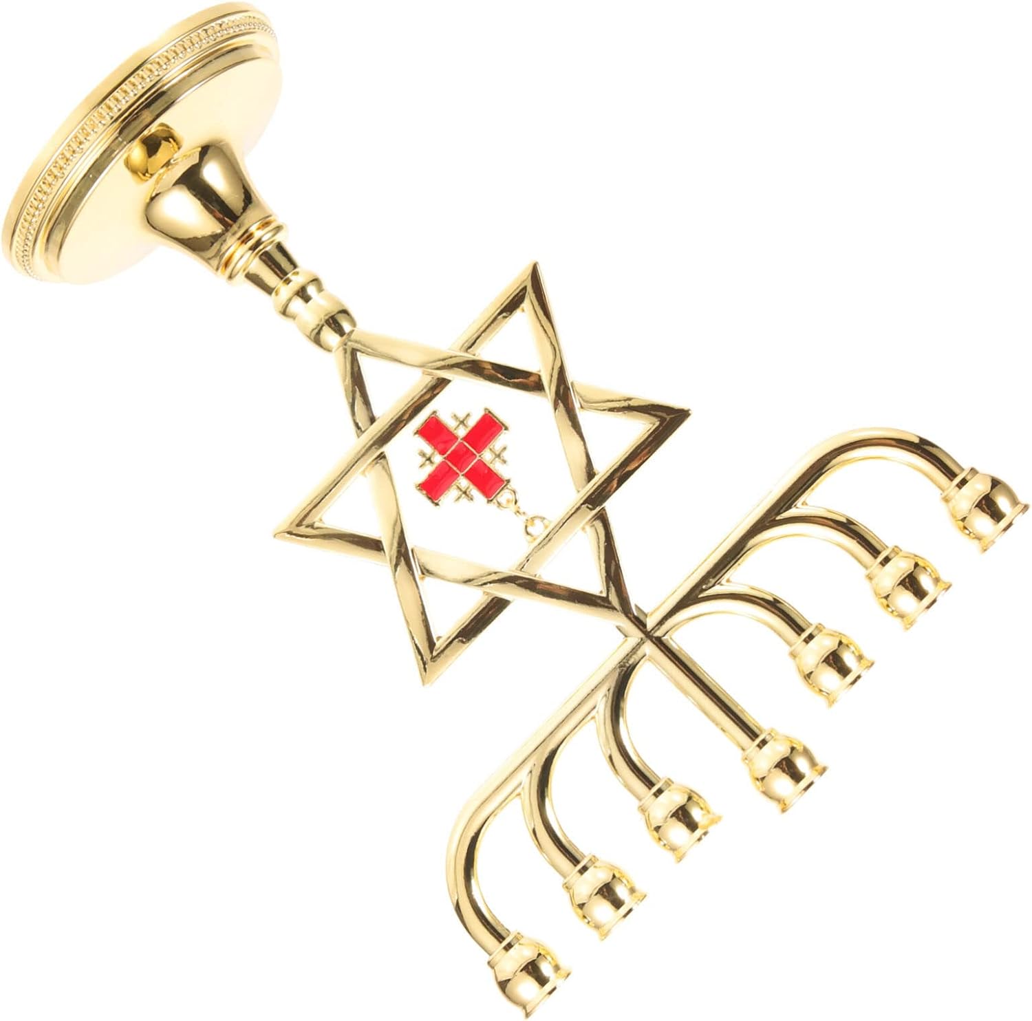 EXCEART 7-Branch Metal Candlestick Holder for Chanukah