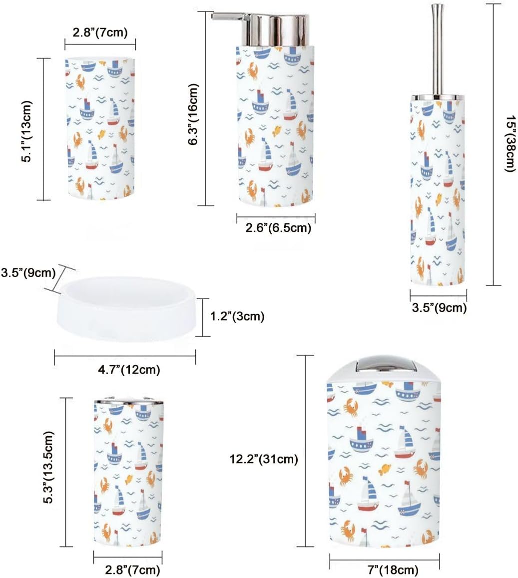 Nautical Kids 6-Piece Bath Set Enjoy