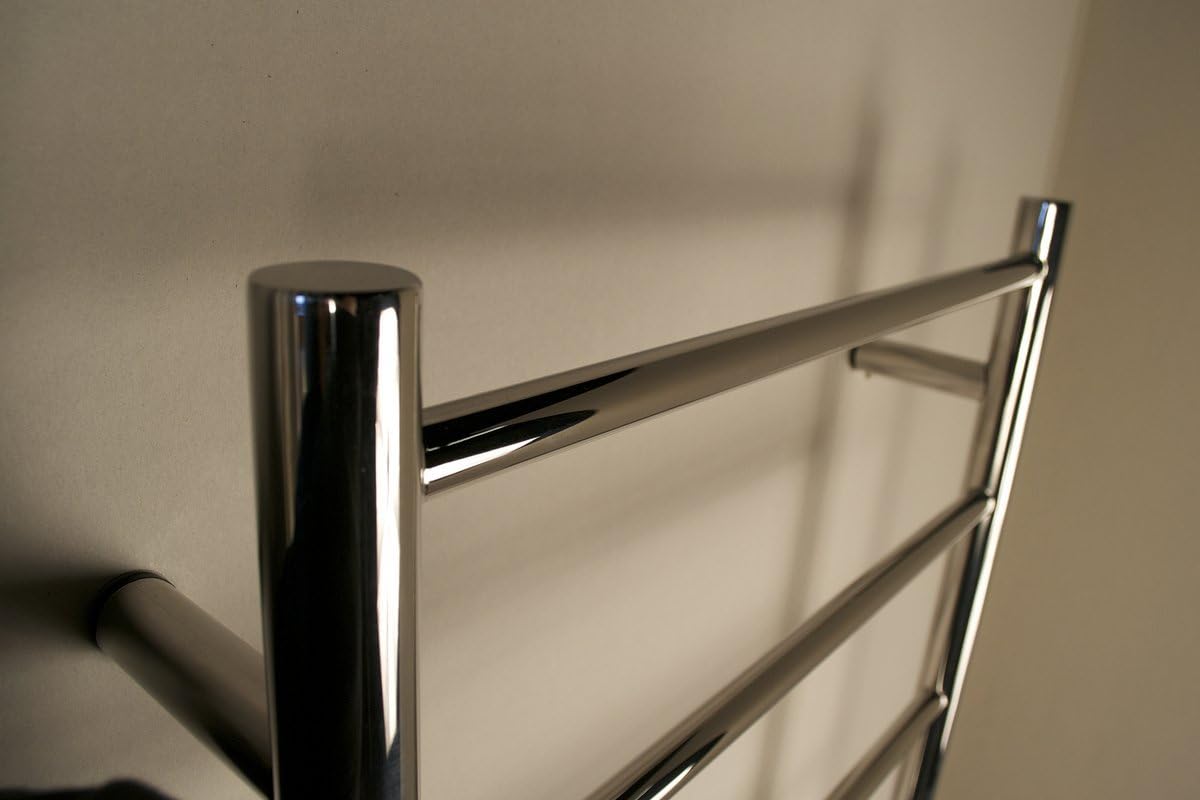 Amba Jeeves FSP Model F-Straight 7-Bar Hardwired Towel Warmer in Polished