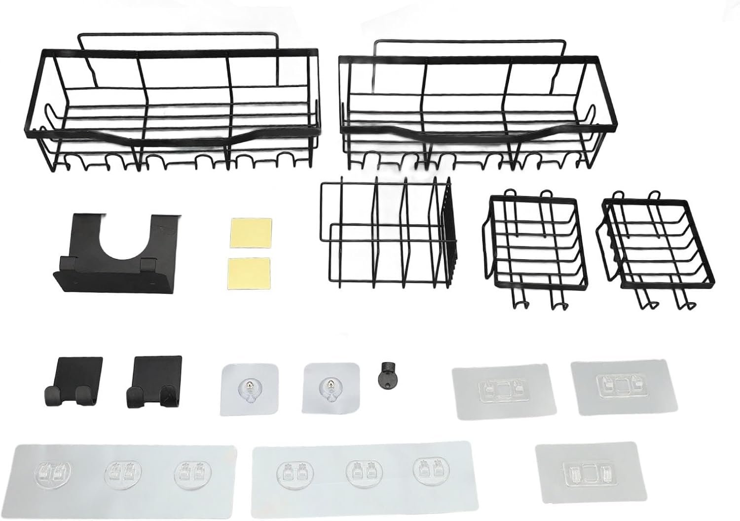 Corner Shower Caddy with Adhesive Stickers for Bathroom