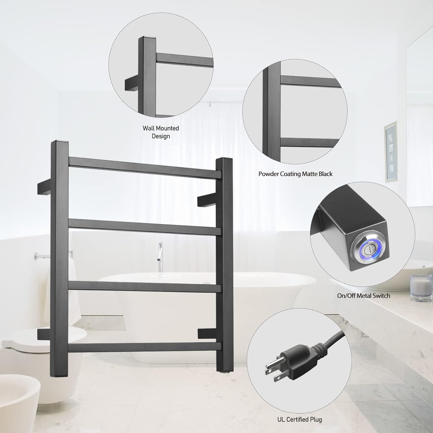 Stainless Steel Wall-Mounted Electric Towel Warmer
