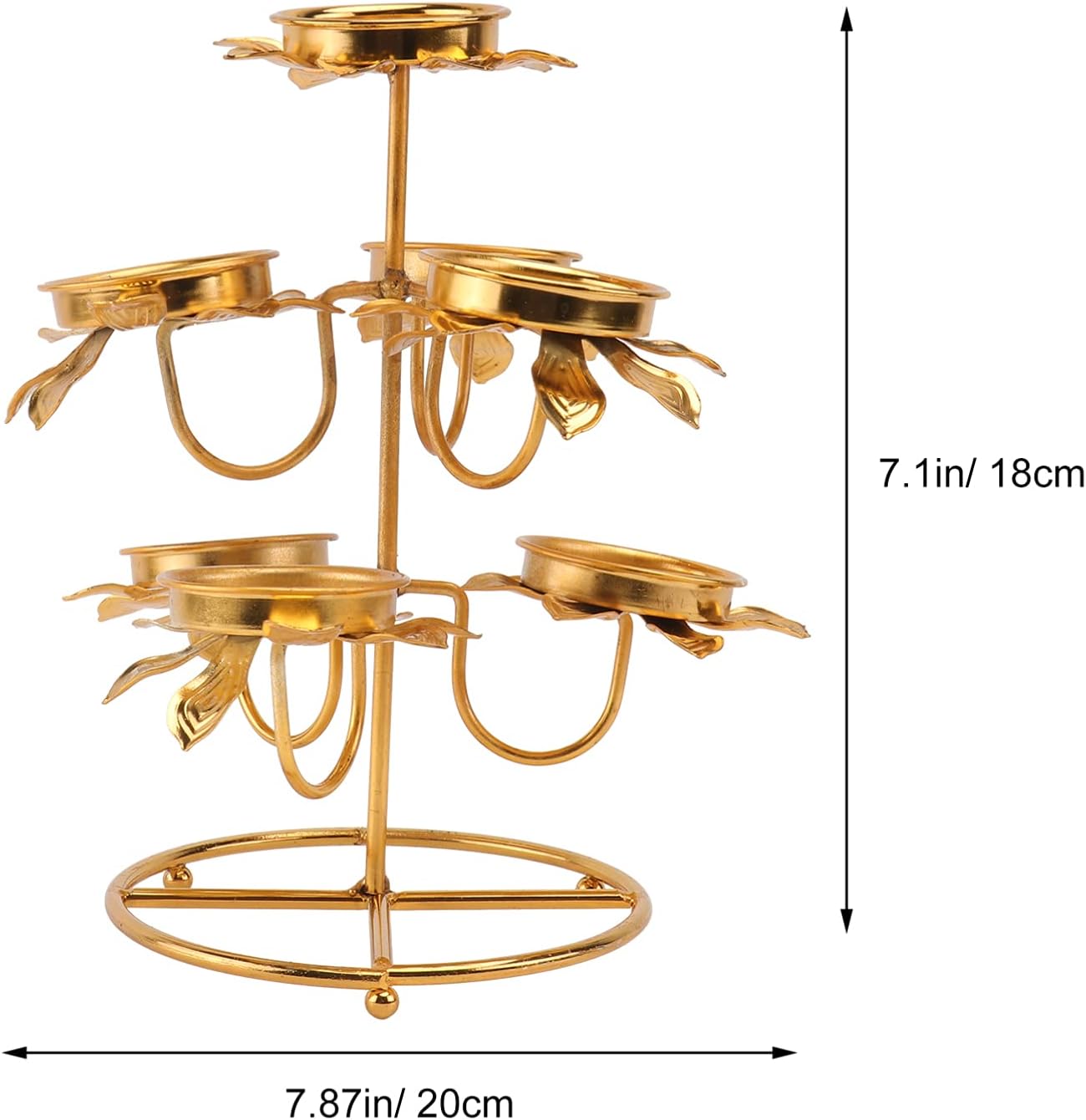 Garneck Seven Star Round Lotus Candlestick Holder