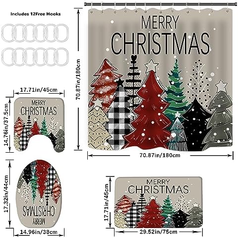 Merry Christmas Bath Set with Rugs