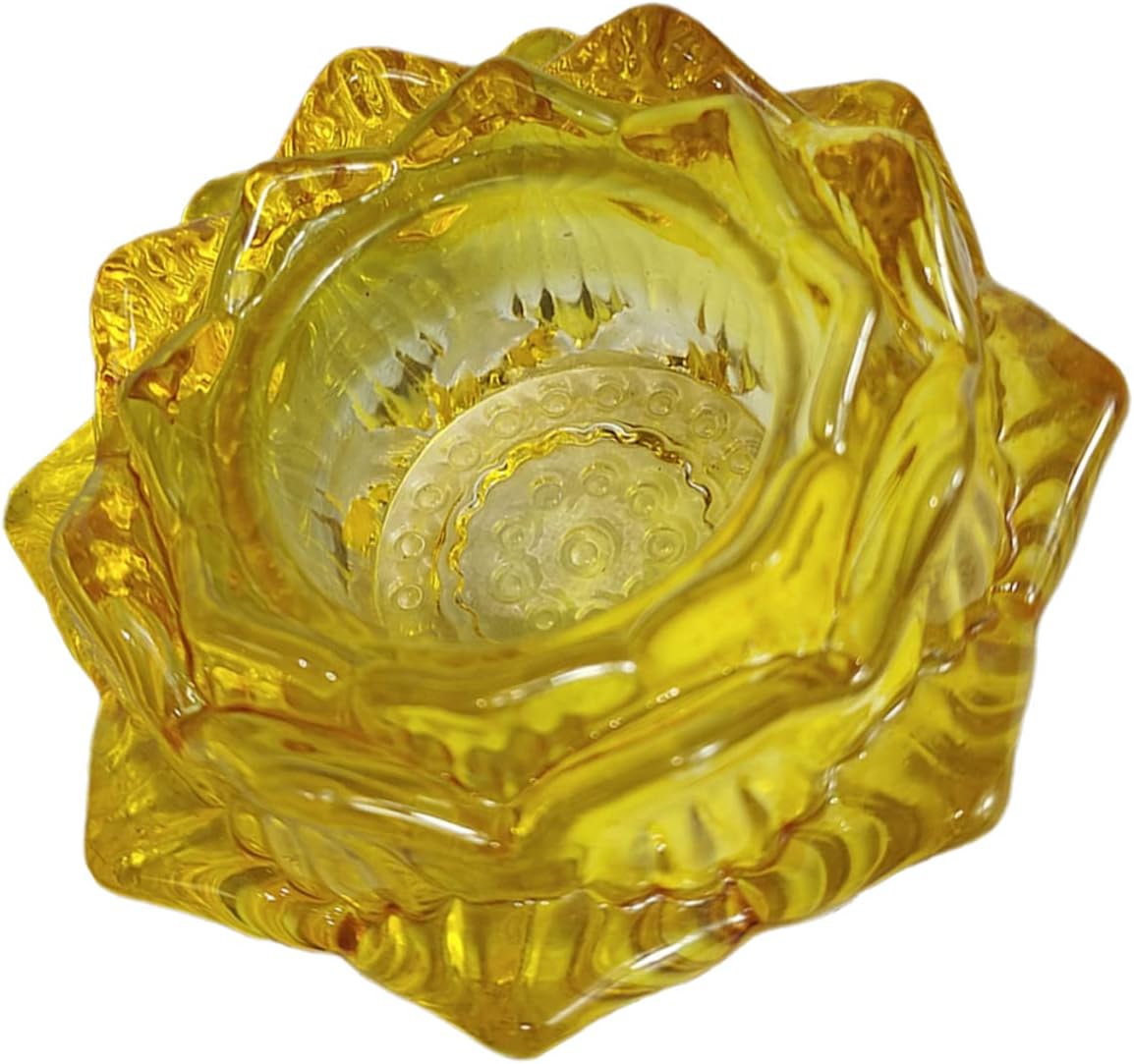 Buddha Lotus Glass Candle Holder