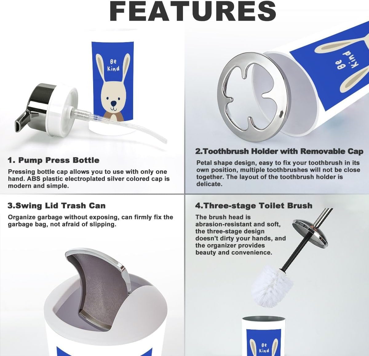 Stylish and Durable bathroom Accessories Set for Nursery and Beyond