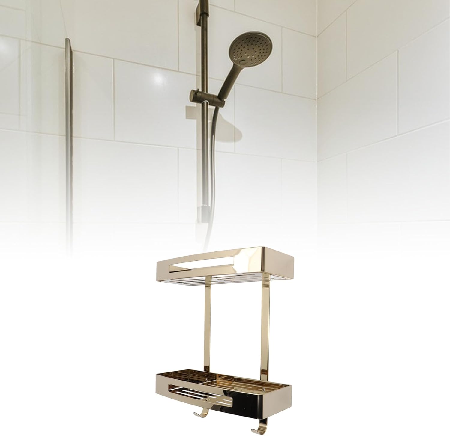 Sturdy 2-Tier Flush Organizer for Washrooms