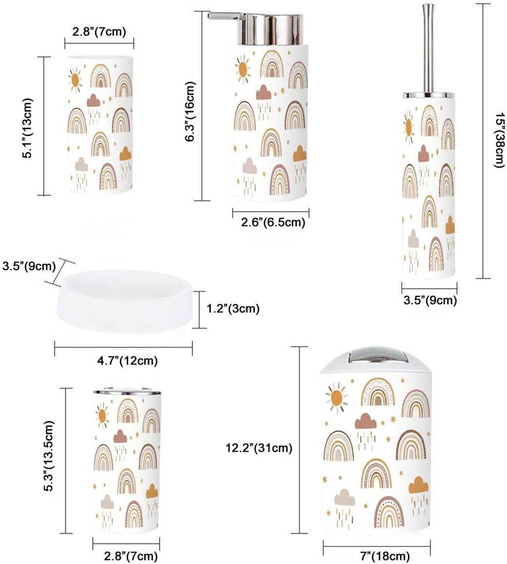 Bath Time Treat Hand-Drawn Nursery Bathroom Set 6 Piece