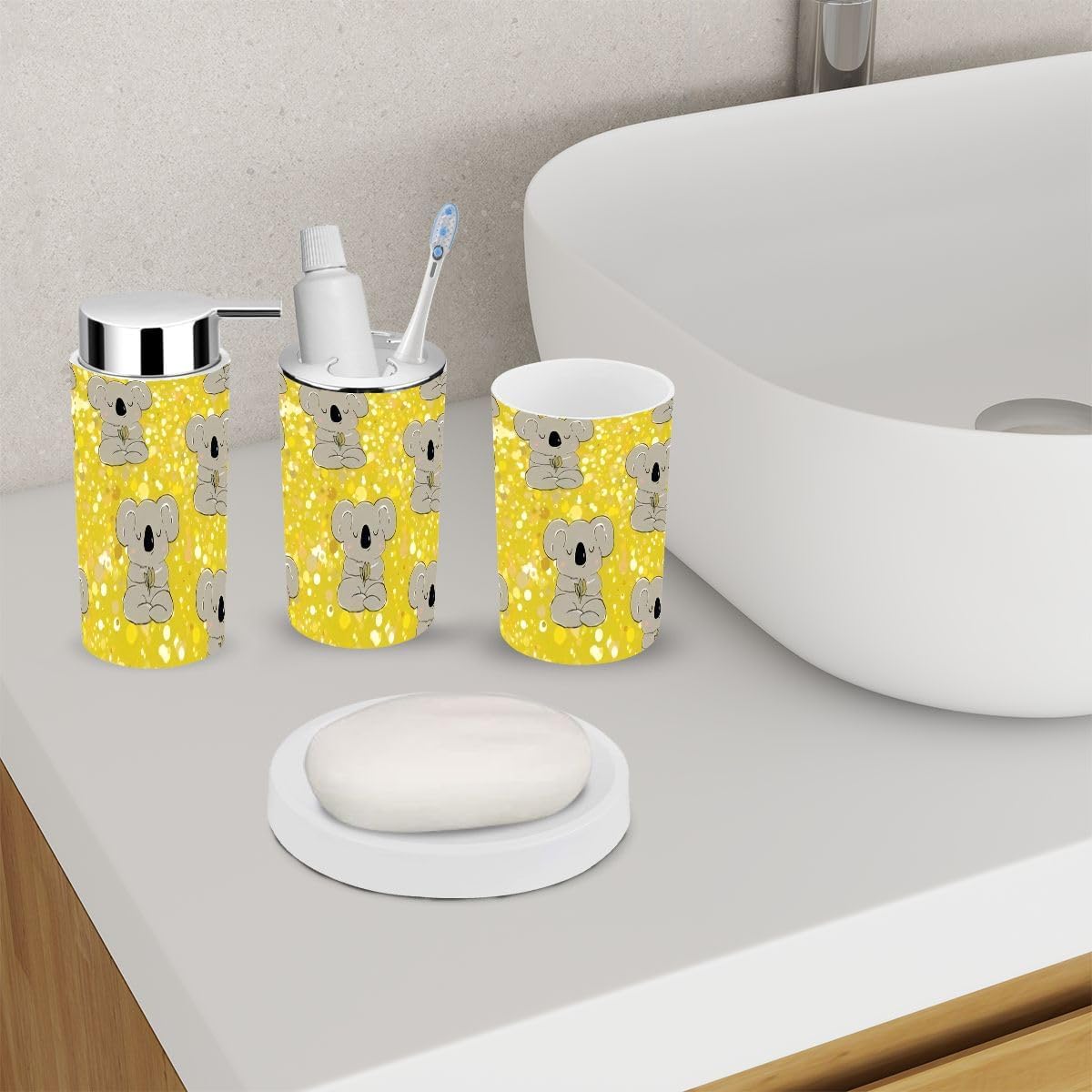 6-Piece Bathroom Accessory Set Australian Animal Bathroom Accessories XNGJEMVWXO