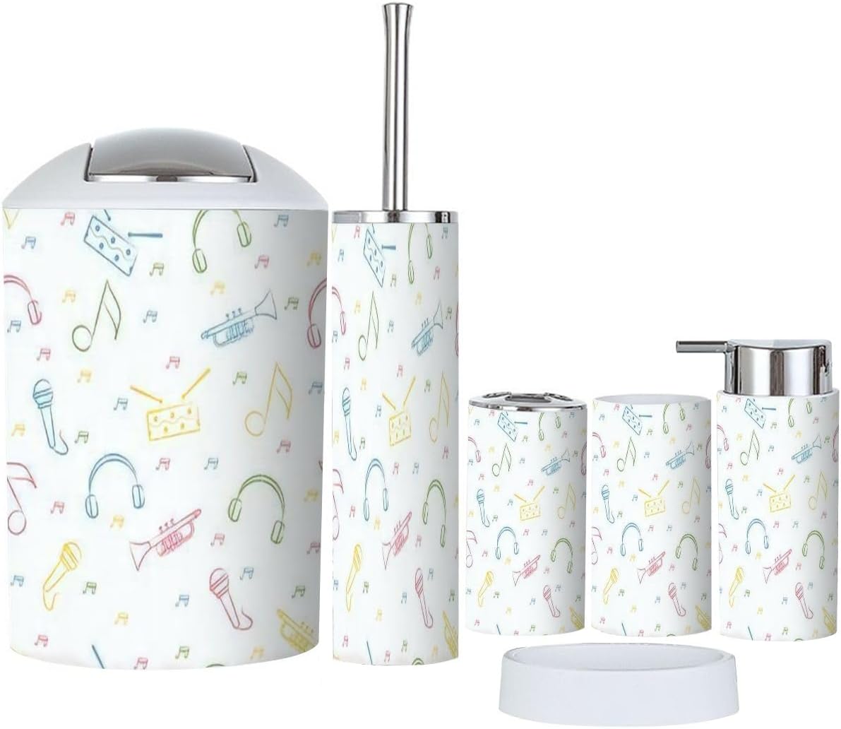 6-Piece Bathroom Accessories Set Durable Stylish