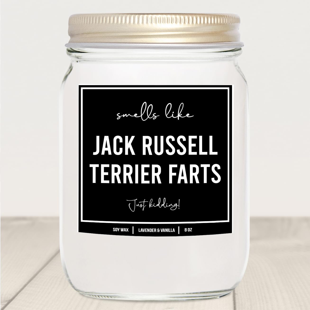 Jack Russell Terrier Candle 8oz Mahogany
