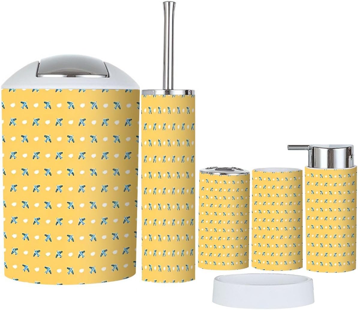 Exclusive Kids Cartoon Toothbrush Trash Accessory Set for Bathroom