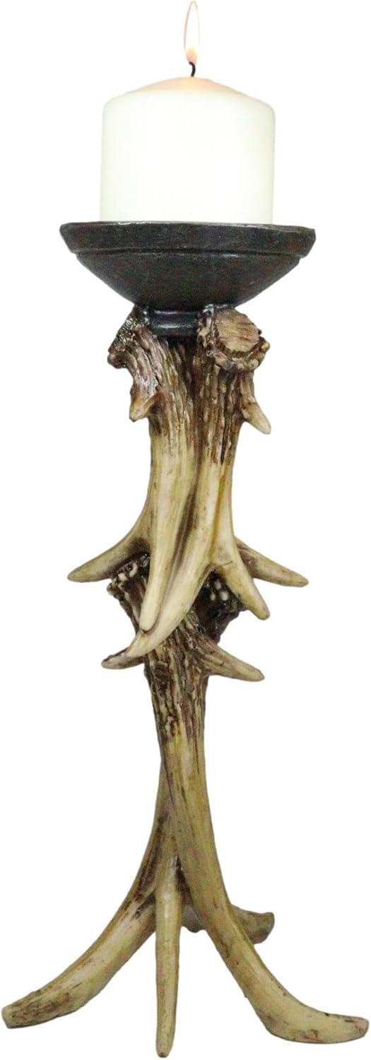 Ebros Gift Antlers Candle Holder