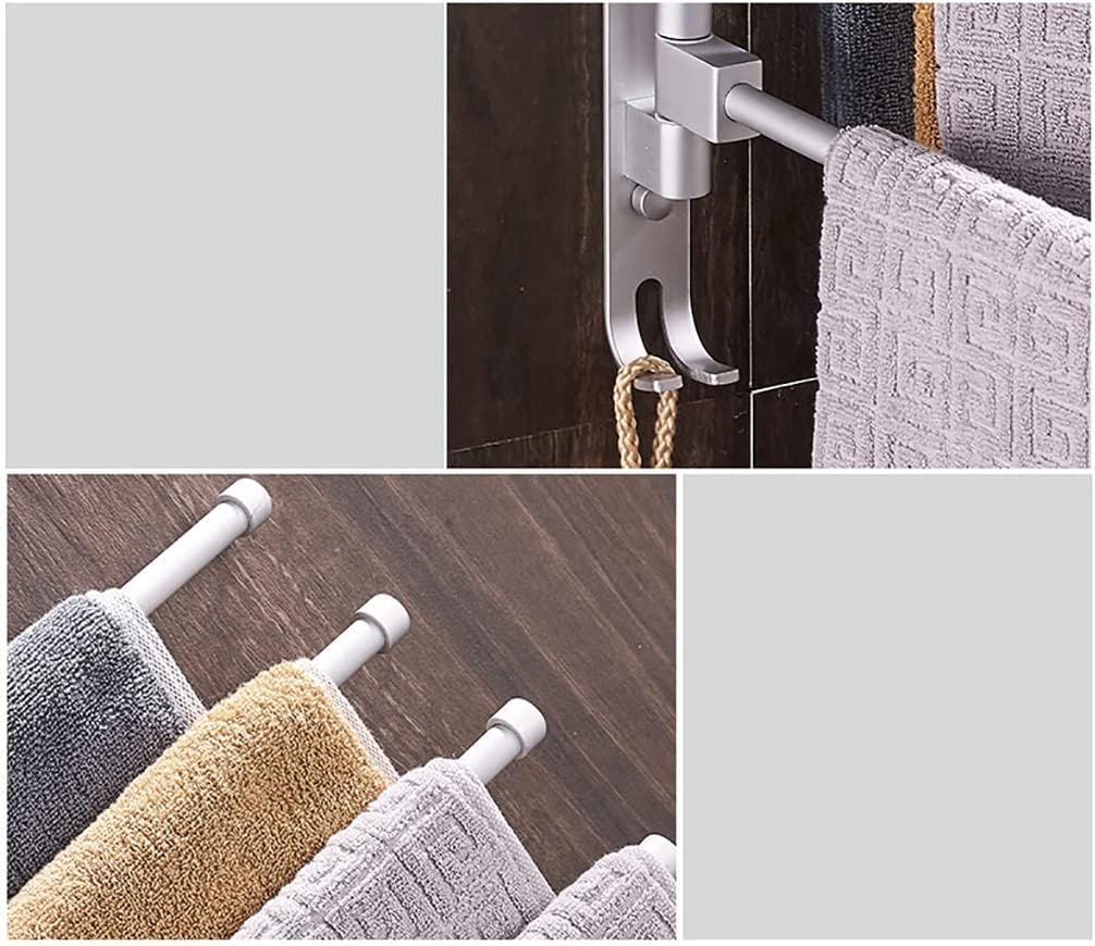 WAPKYRUST-RESISTANT STAINLESS STEEL TOWEL RACK WITH 4 ARMS FOR SPACE SAVING