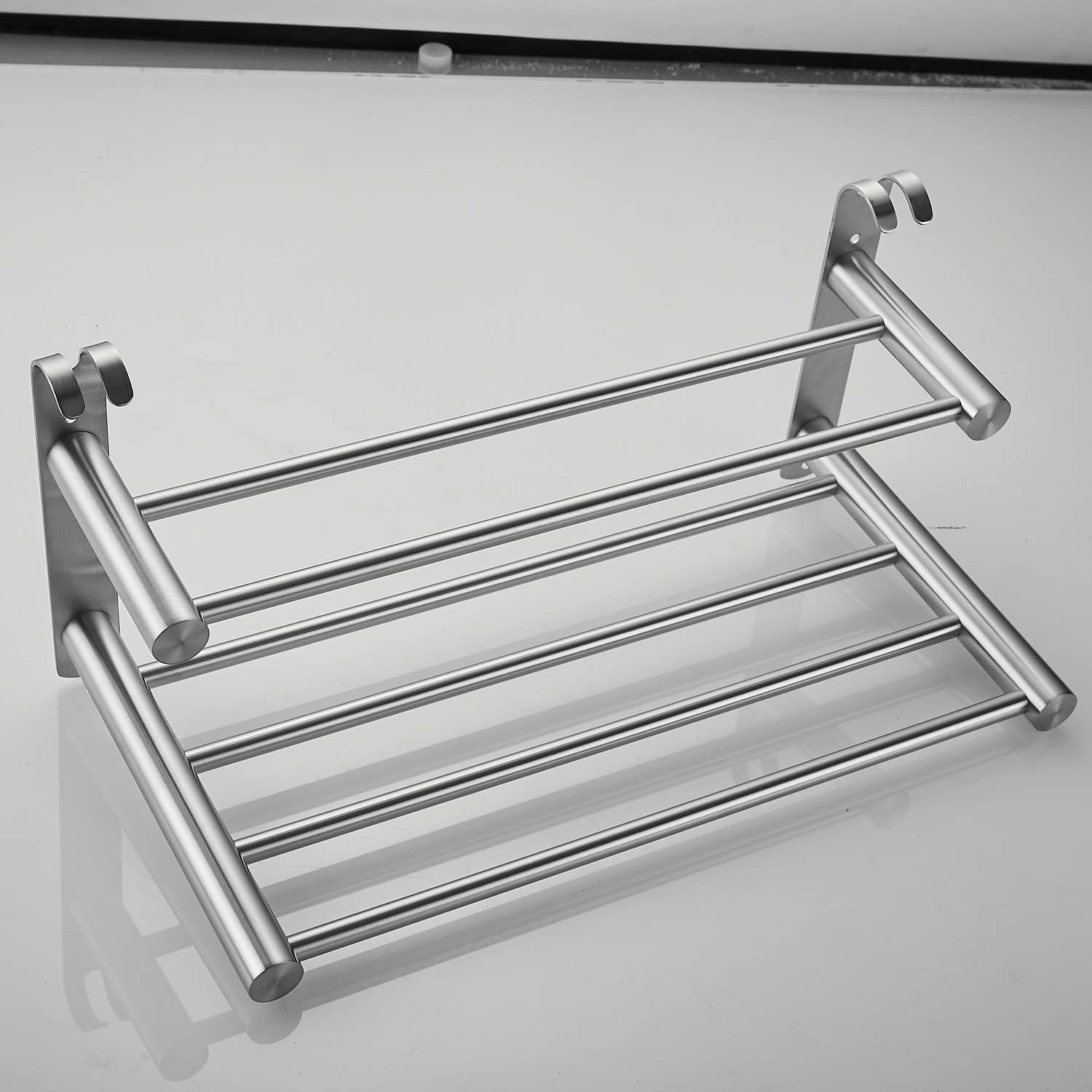 Leekayer Double Layer Towel Rack 40cm Brushed Nickel
