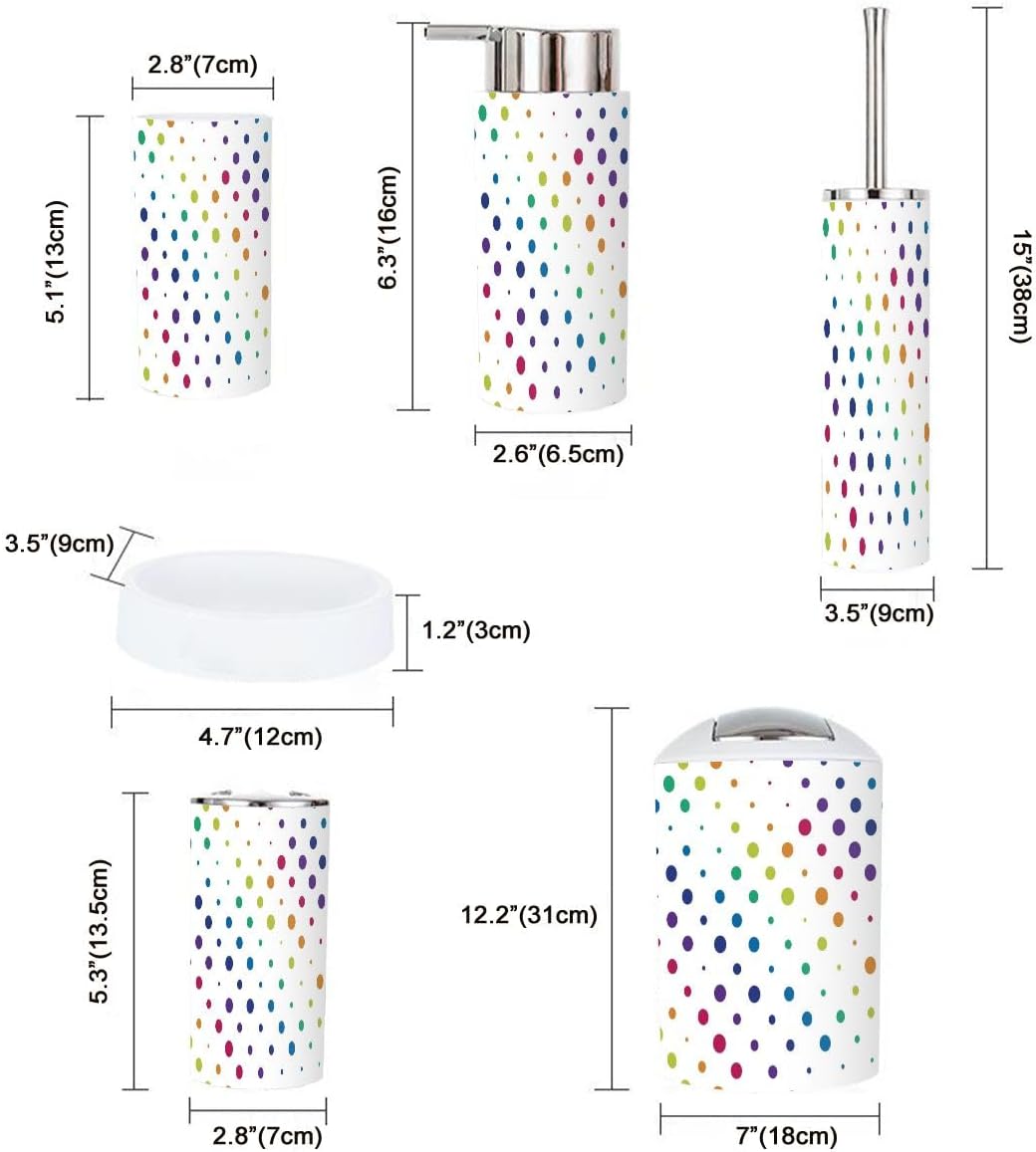 Pride Rainbow 6 Pcs Bathroom Accessories Set