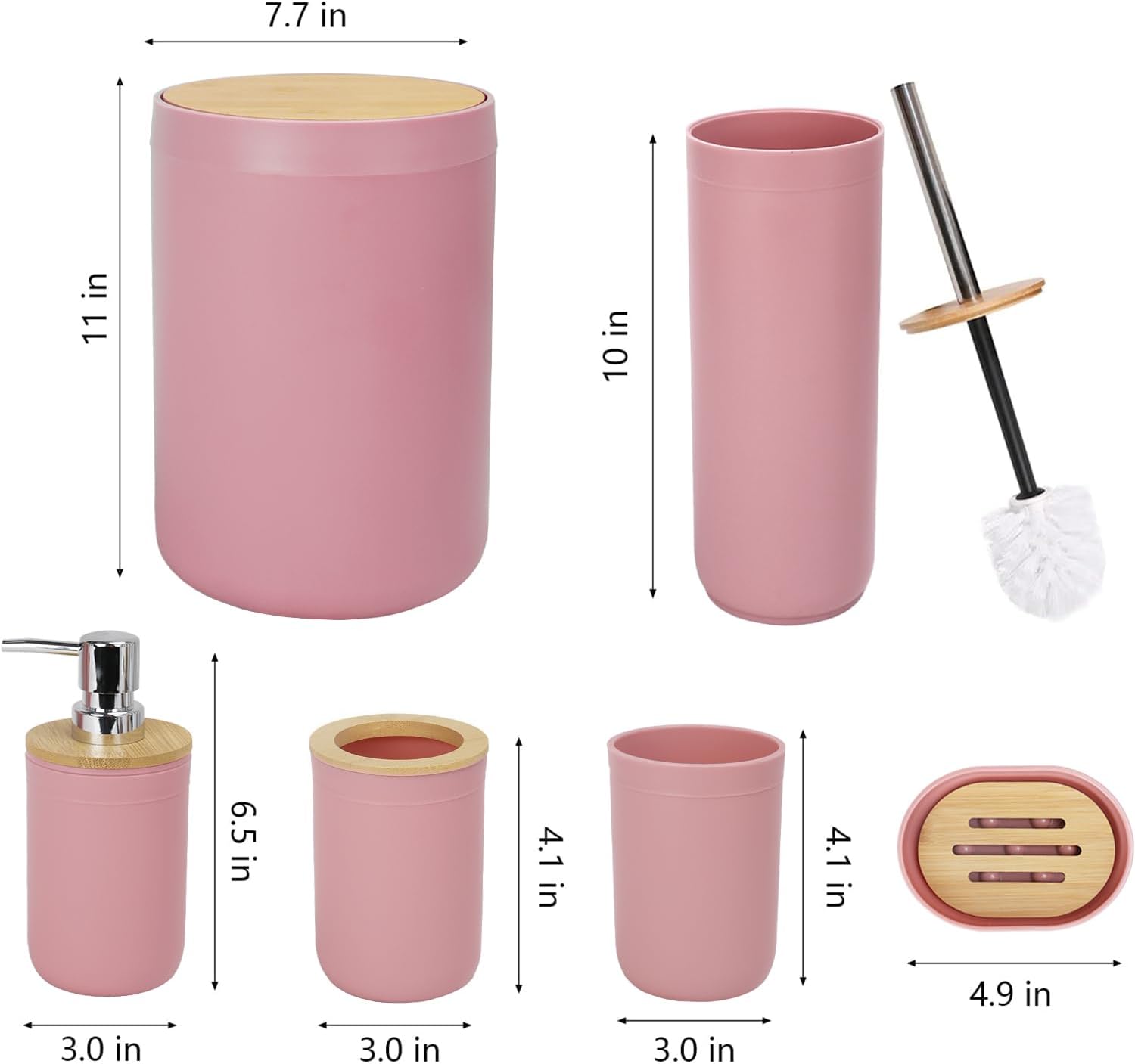 CERBIOR 6-Piece Bathroom Accessory Set
