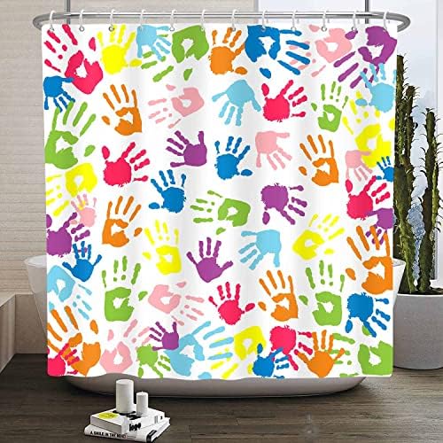 Vibrant Rainbow Shower Curtain Set for Kids