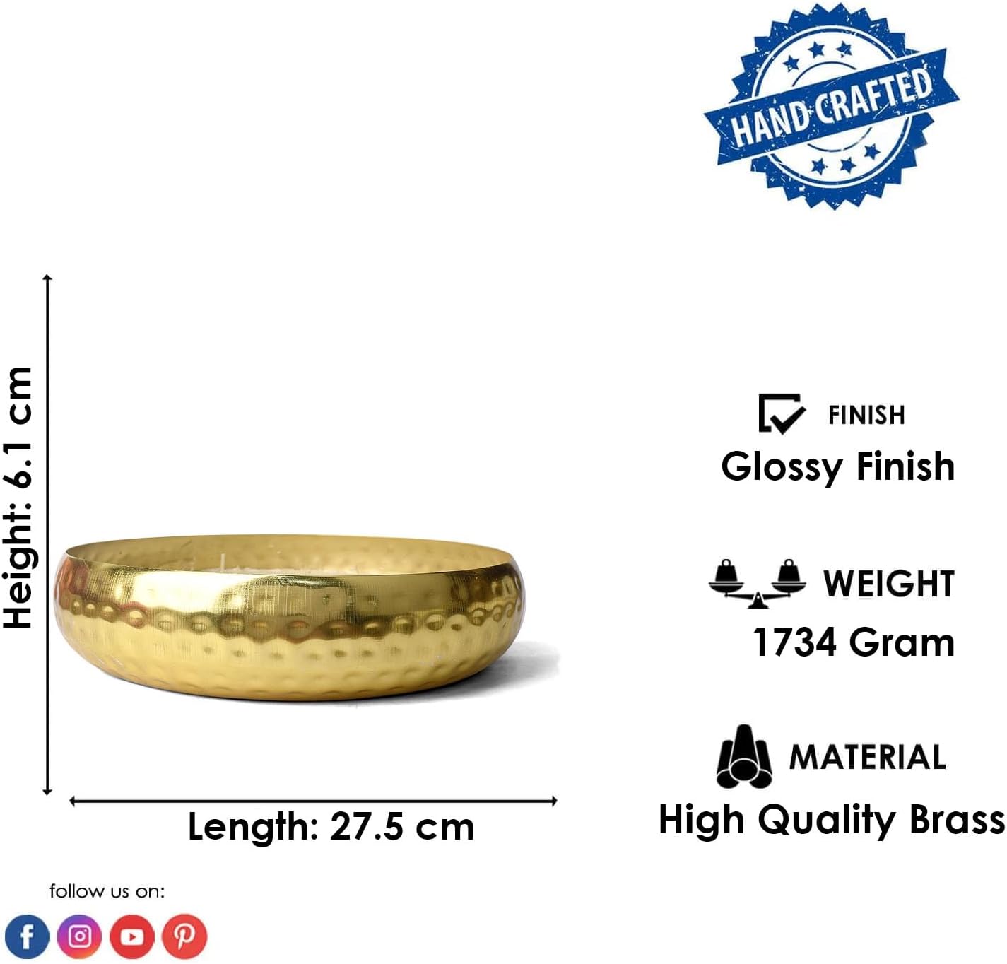 Elegant Brass Candle Holder