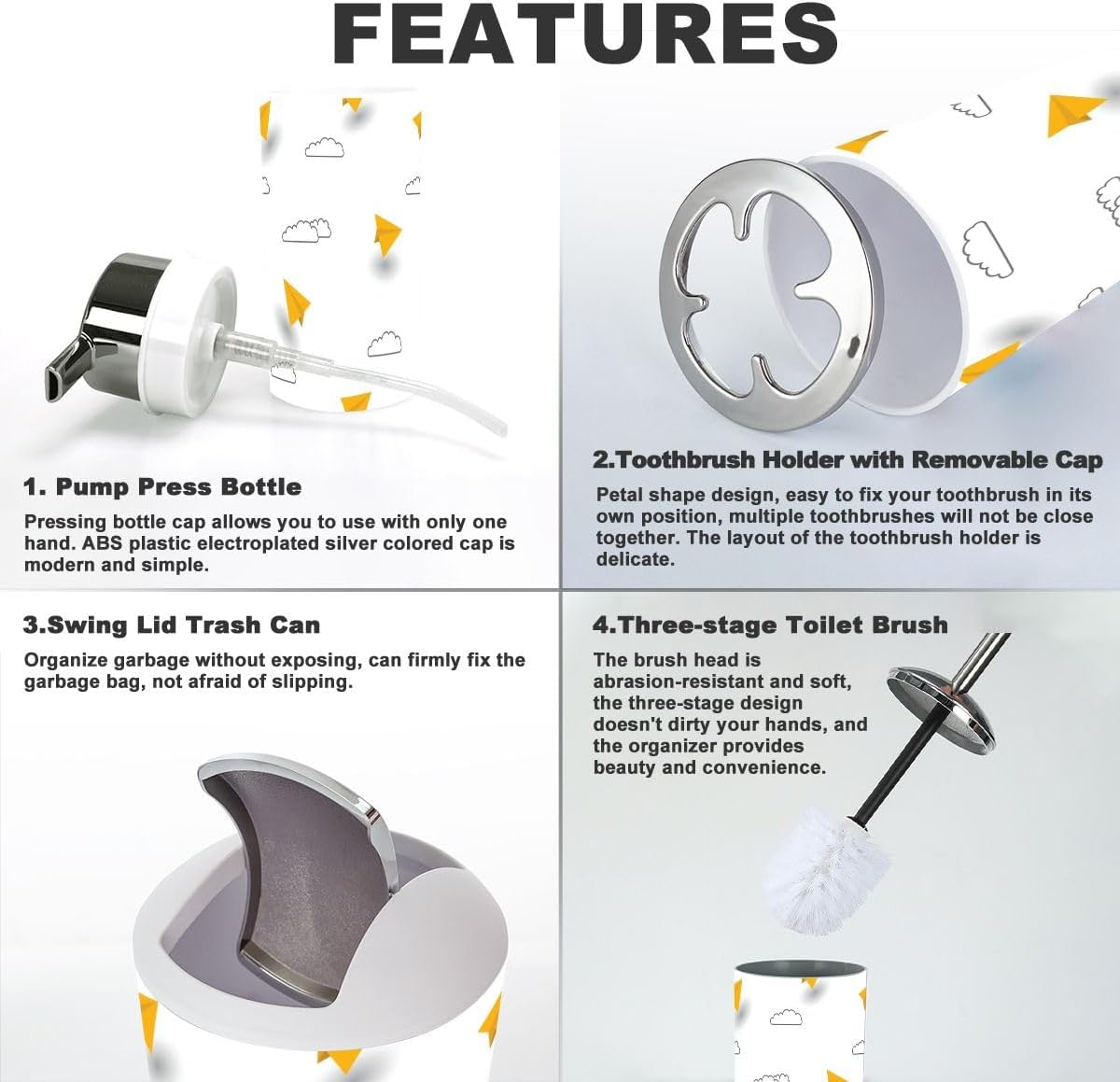 Stylish Bathroom Accessories Set