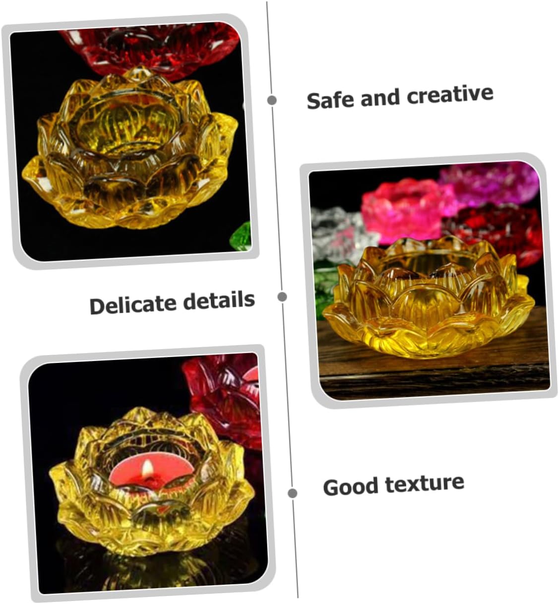 Buddha Lotus Glass Candle Holder