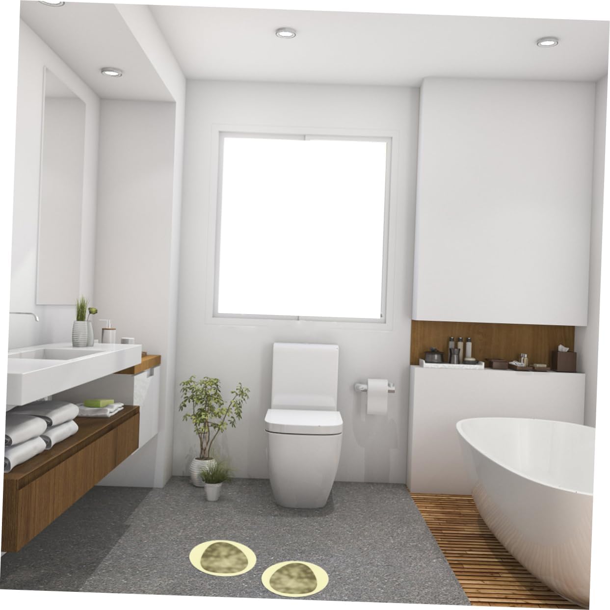 4-Piece Anti-Slip Decals for Bathtub Safety