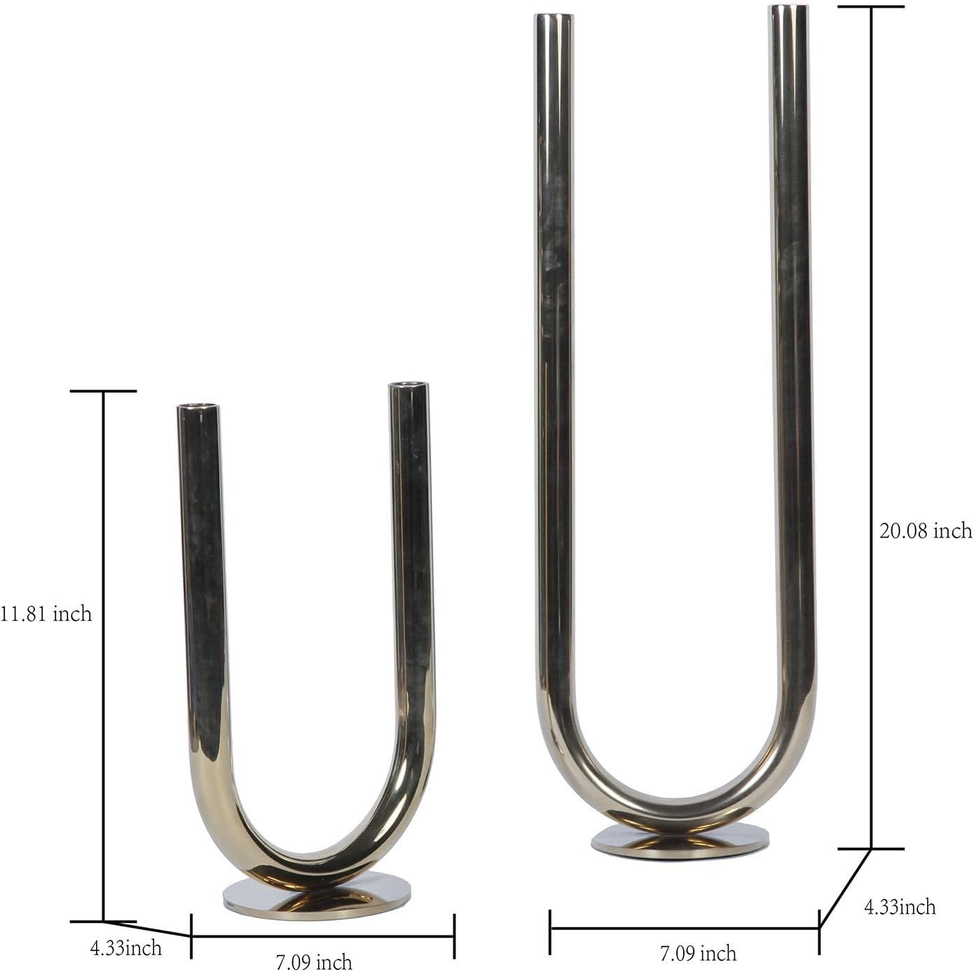 Elegant U-Shaped Candle Holder