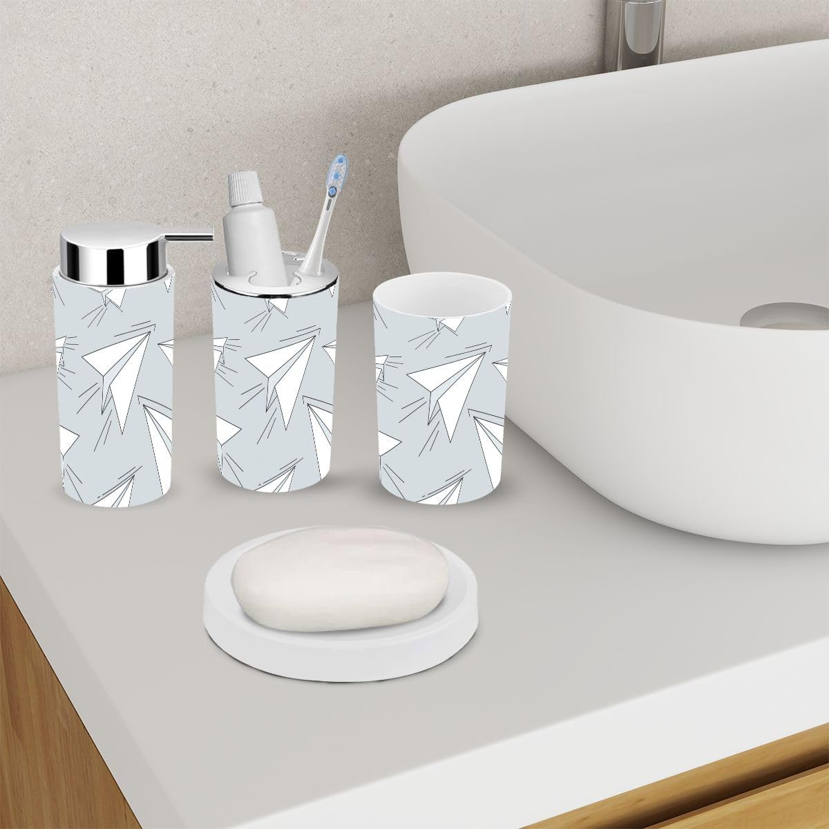Bathroom Accessories Set Stylish 6-Piece Set for Enhancing Your Space