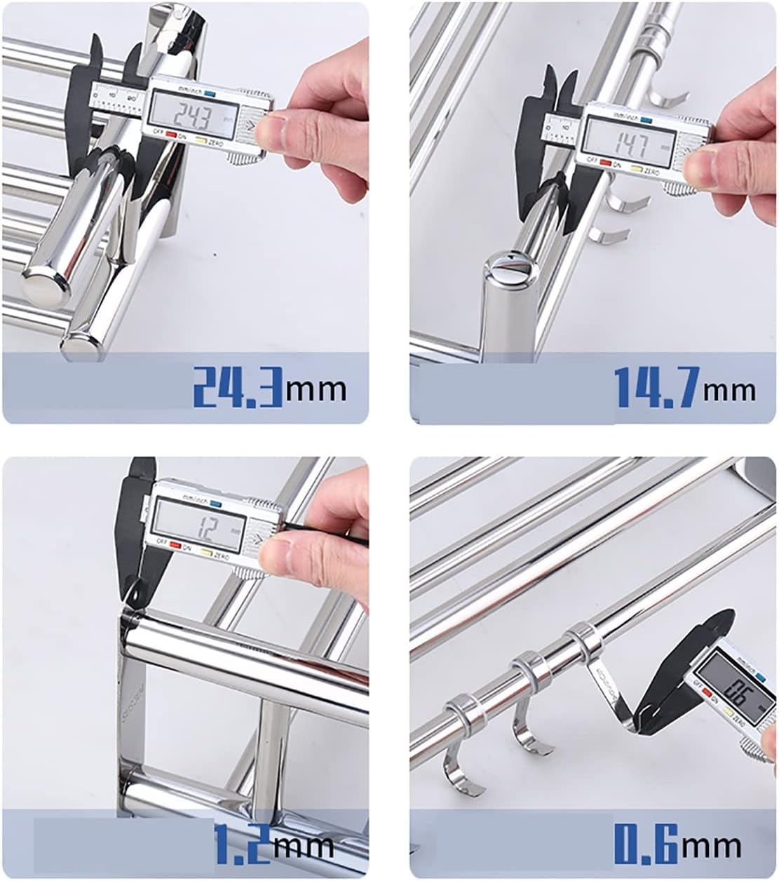 Premium Stainless Steel Towel Rack with Modern Design for Bathroom Kitchen Use