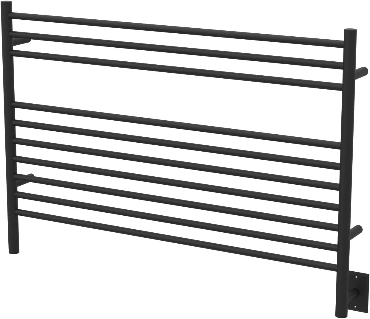 Amba Jeeves L-Straight 10-Bar Towel Warmer Matte Black