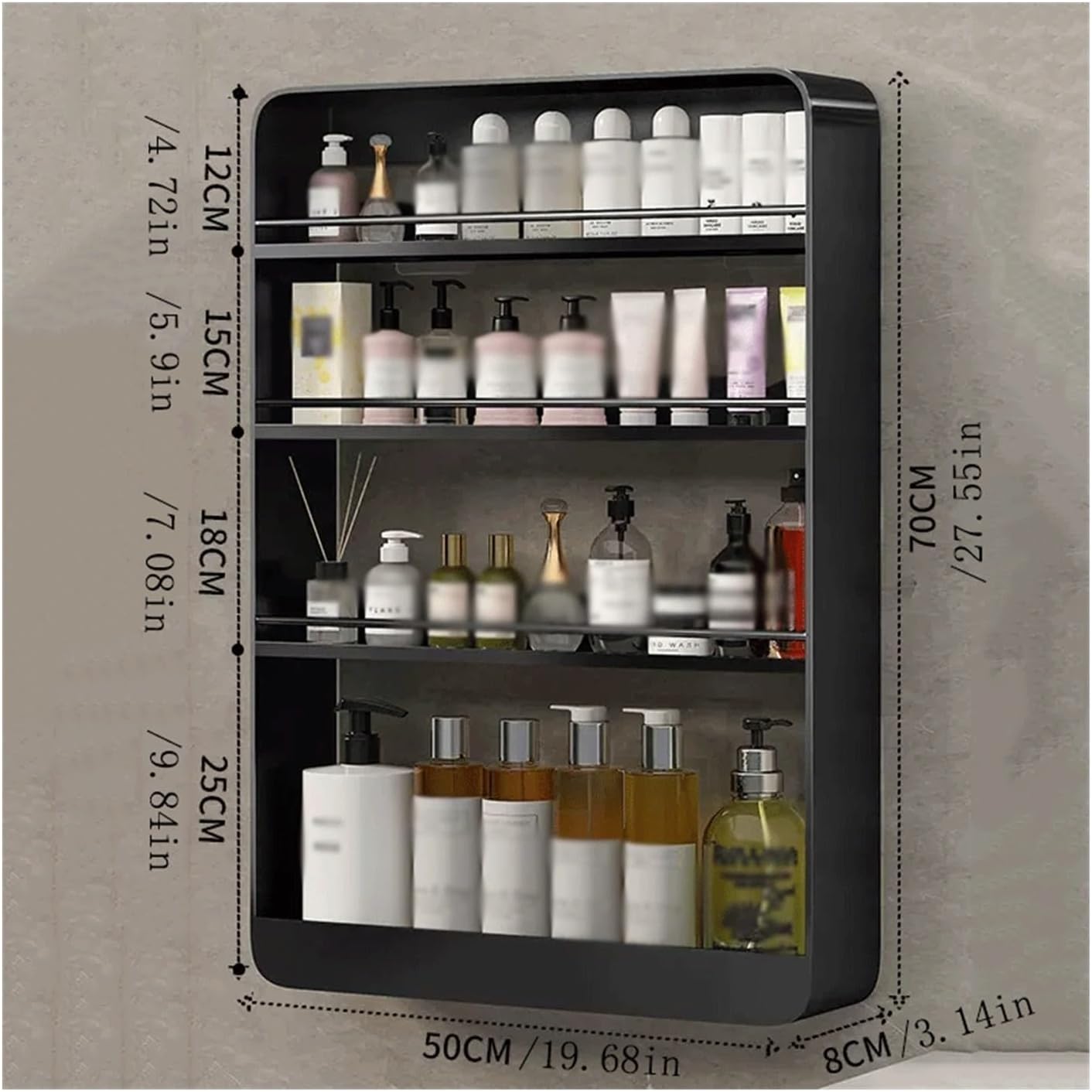 Shower Caddy Organizer Black
