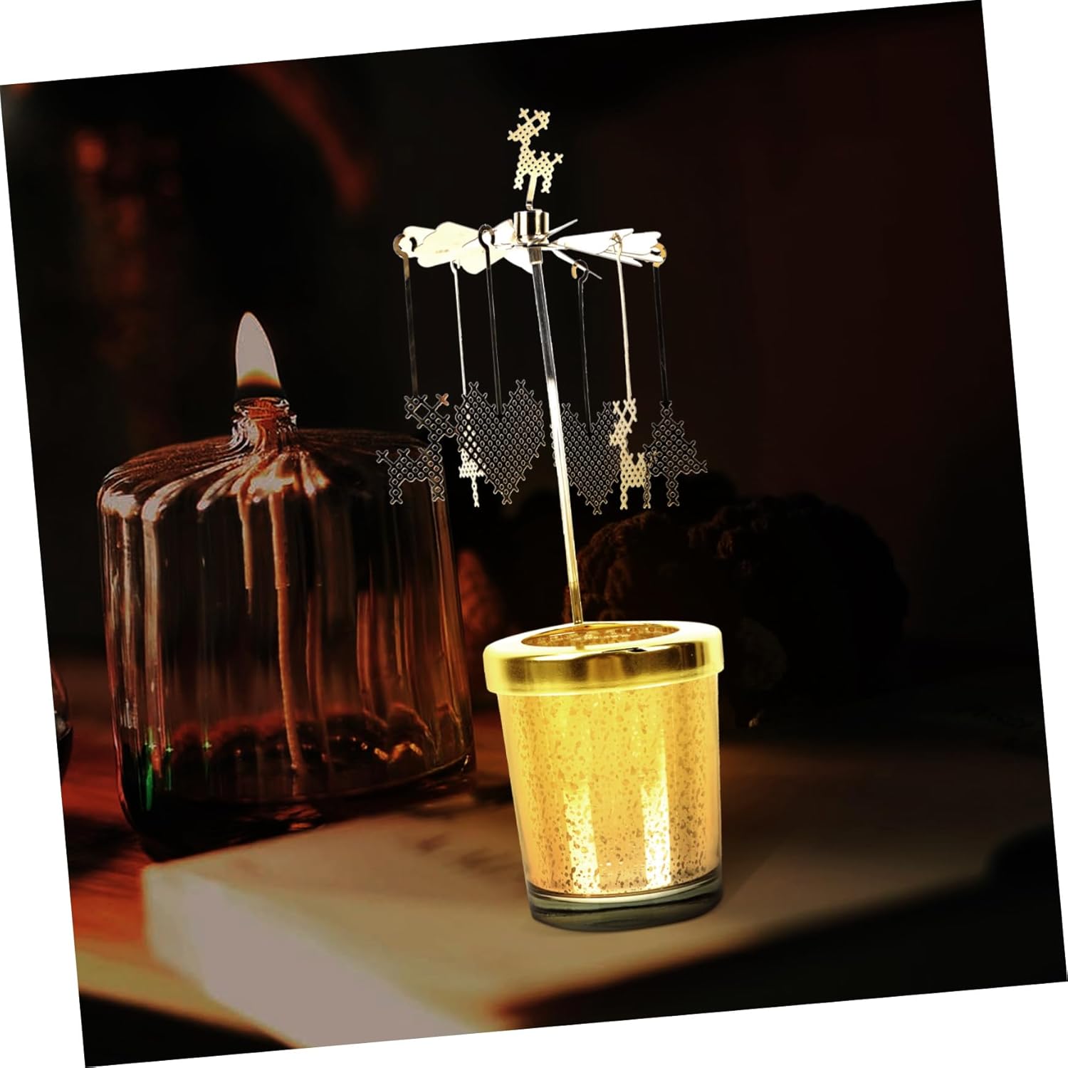 Creative Rotary Candle Holder -Sturdy Elegant for Romantic Settings