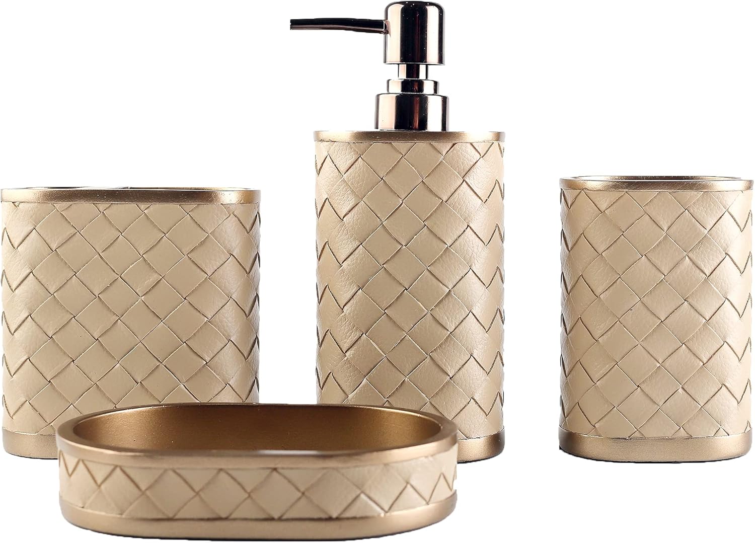 Luxury Resin Bathroom Set with 4 Pieces - Industrial to Modern Design