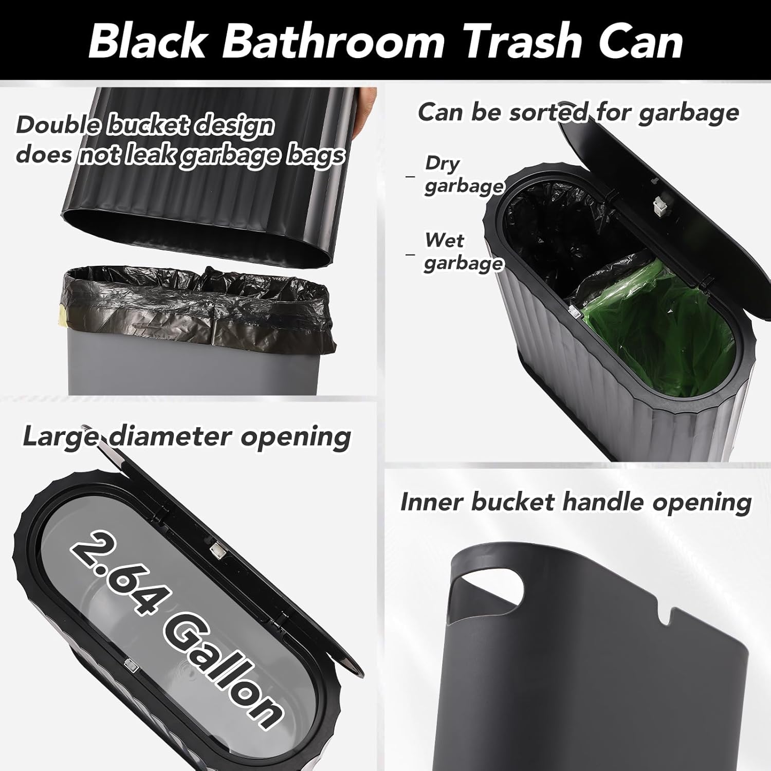 Premium Black Gold Bathroom Set 9 Essentials for Compact Space