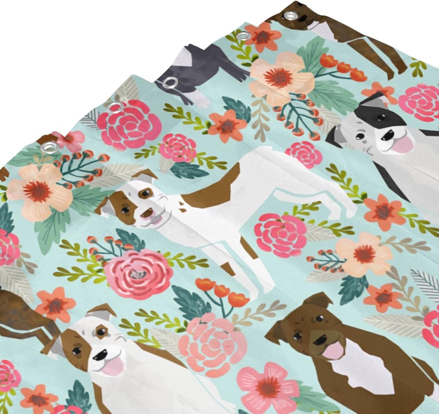 Cute Dog Shower Curtains for Kids