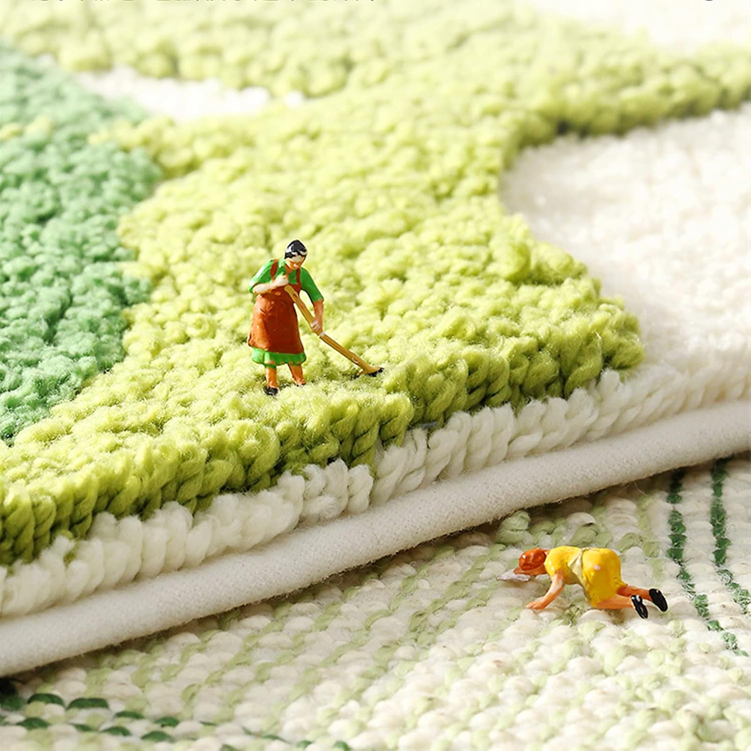 UKELER 3D Grass Moss Rug Soft Shag Non Slip