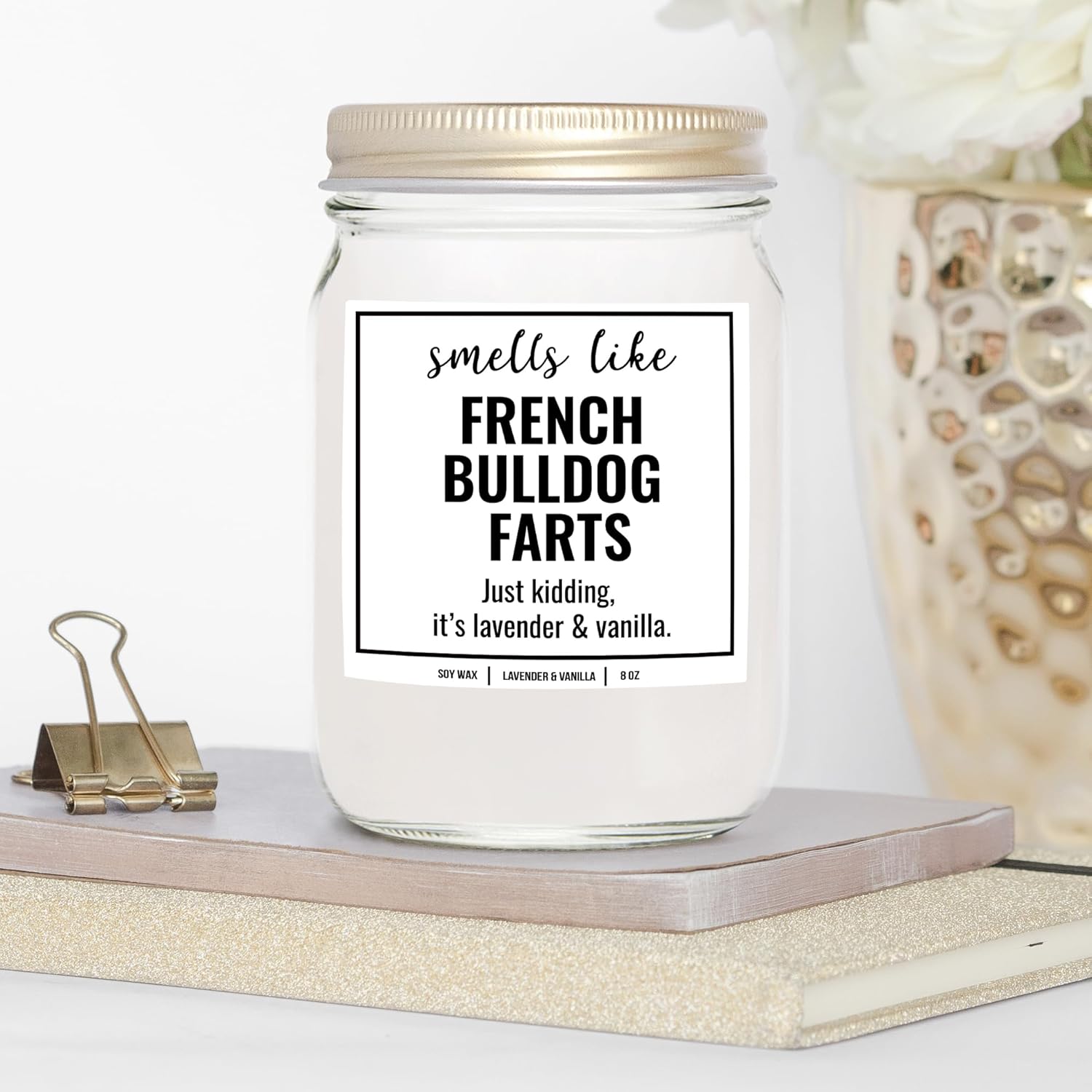 French Bulldog Candle