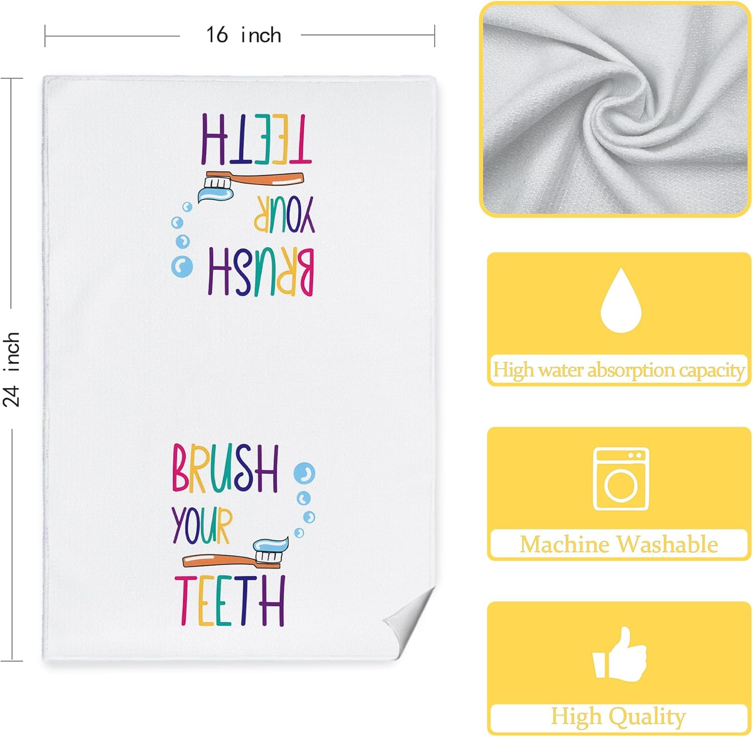 CIOJUNE Kids Bath Towels 16x24 Set of 2