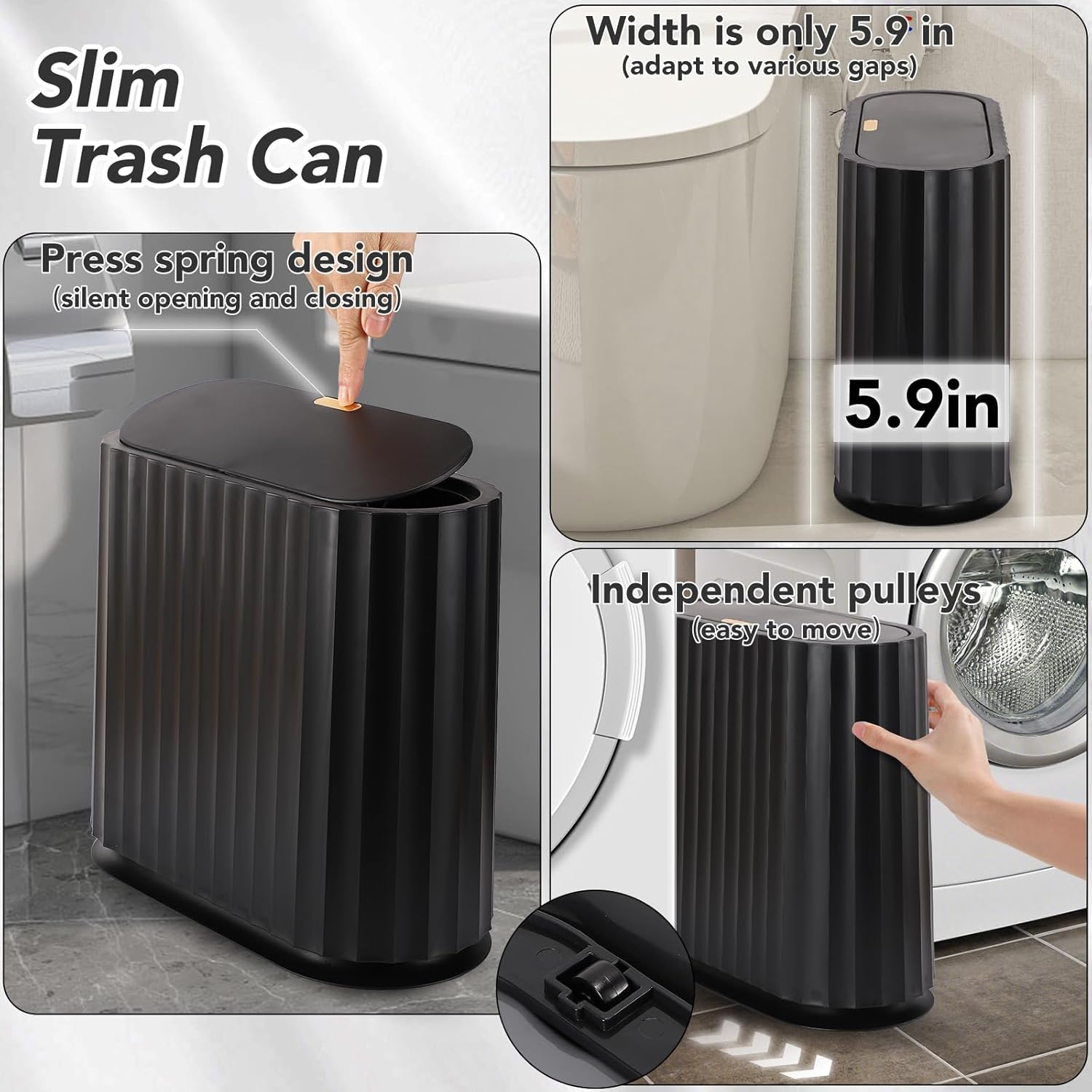Premium Black Gold Bathroom Set 9 Essentials for Compact Space