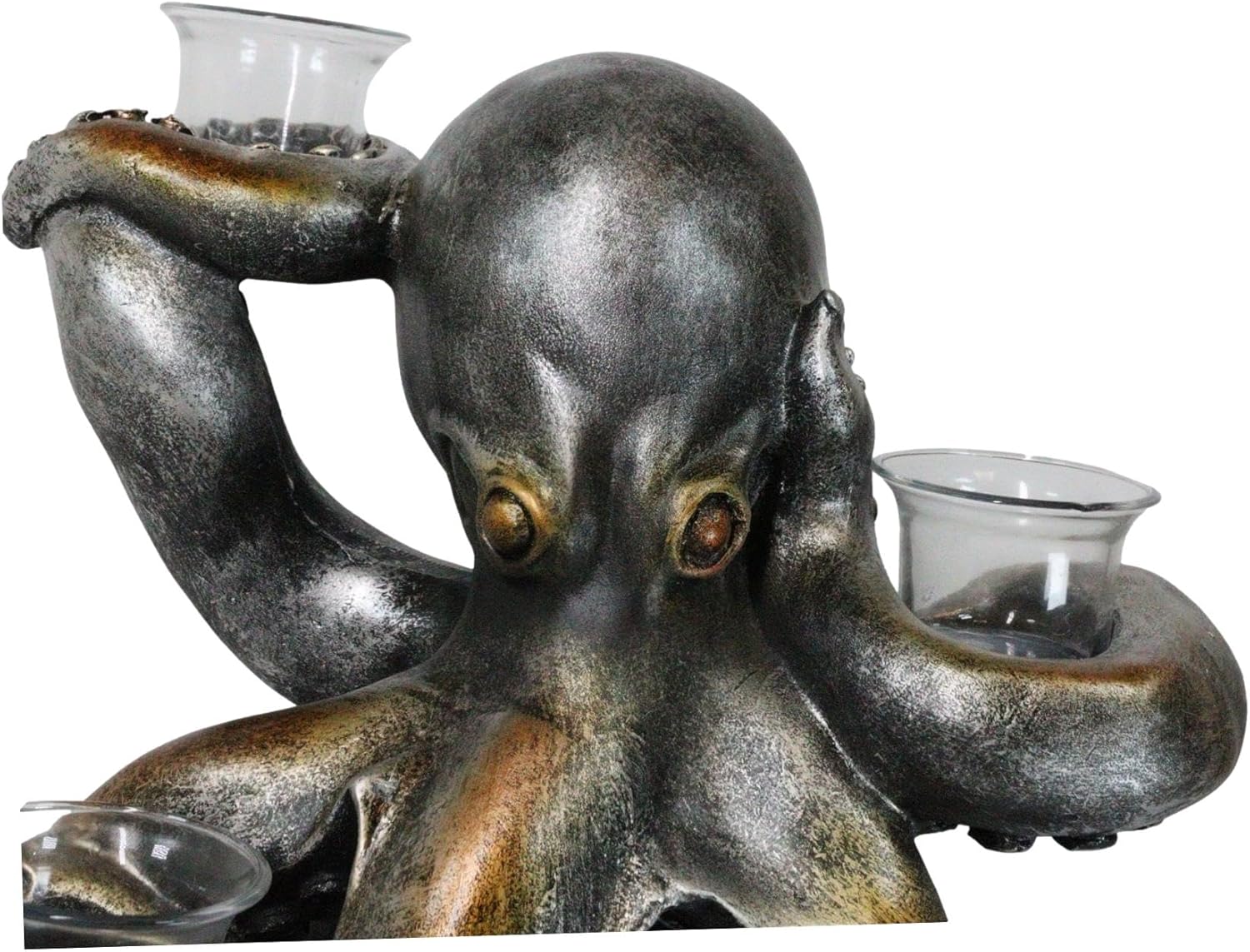 Ebros Rustic Holiday Octopus Candle Holder Statue 125 H