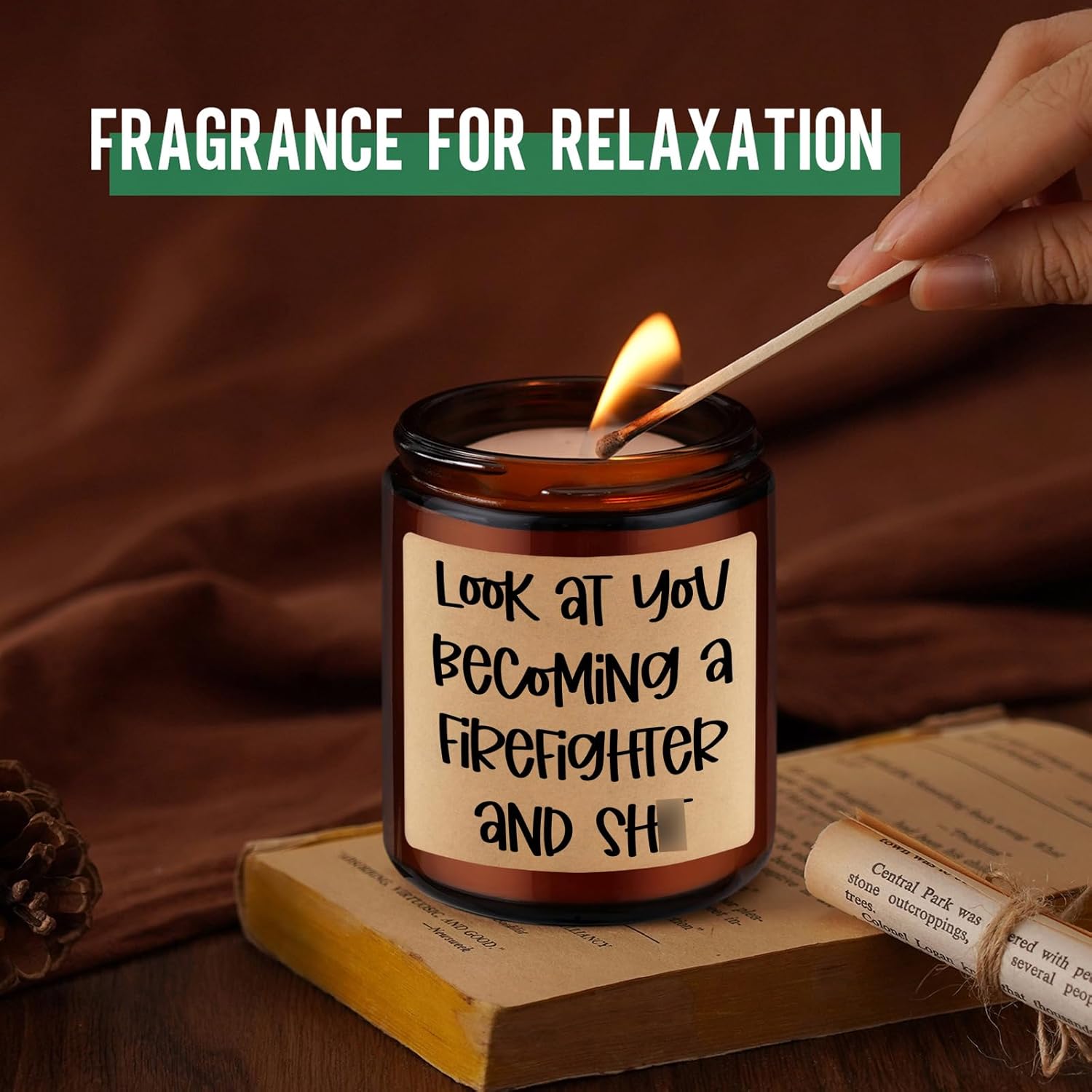 GSPY Scented Candle for Firefighters - Humorous Meaningful Gift