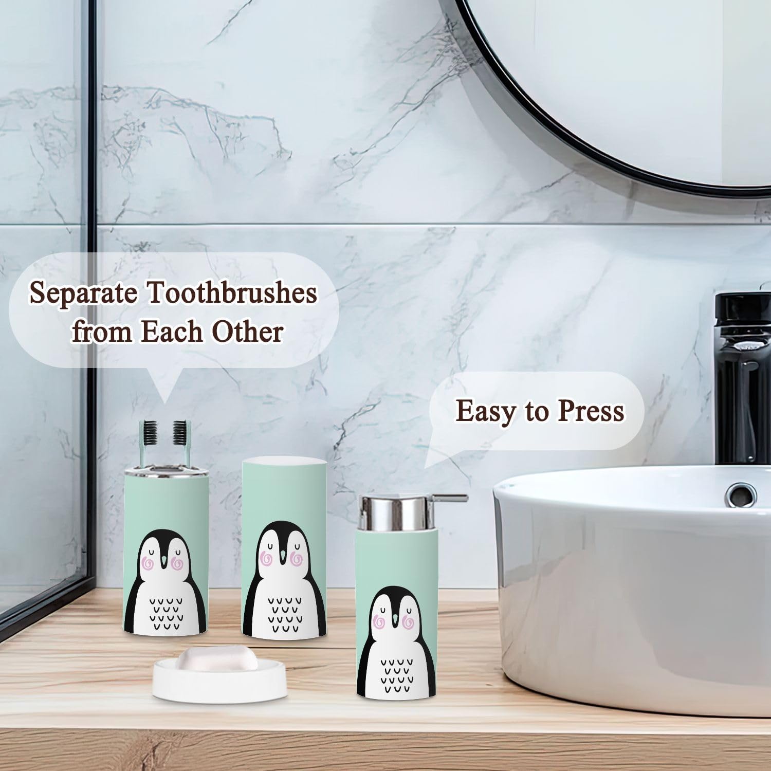 Stylish 6-Piece Bathroom Accessories Set